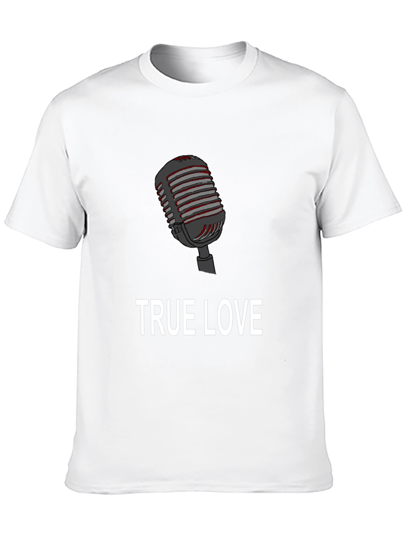 Black True Love Microphone Graphic Tee view 10