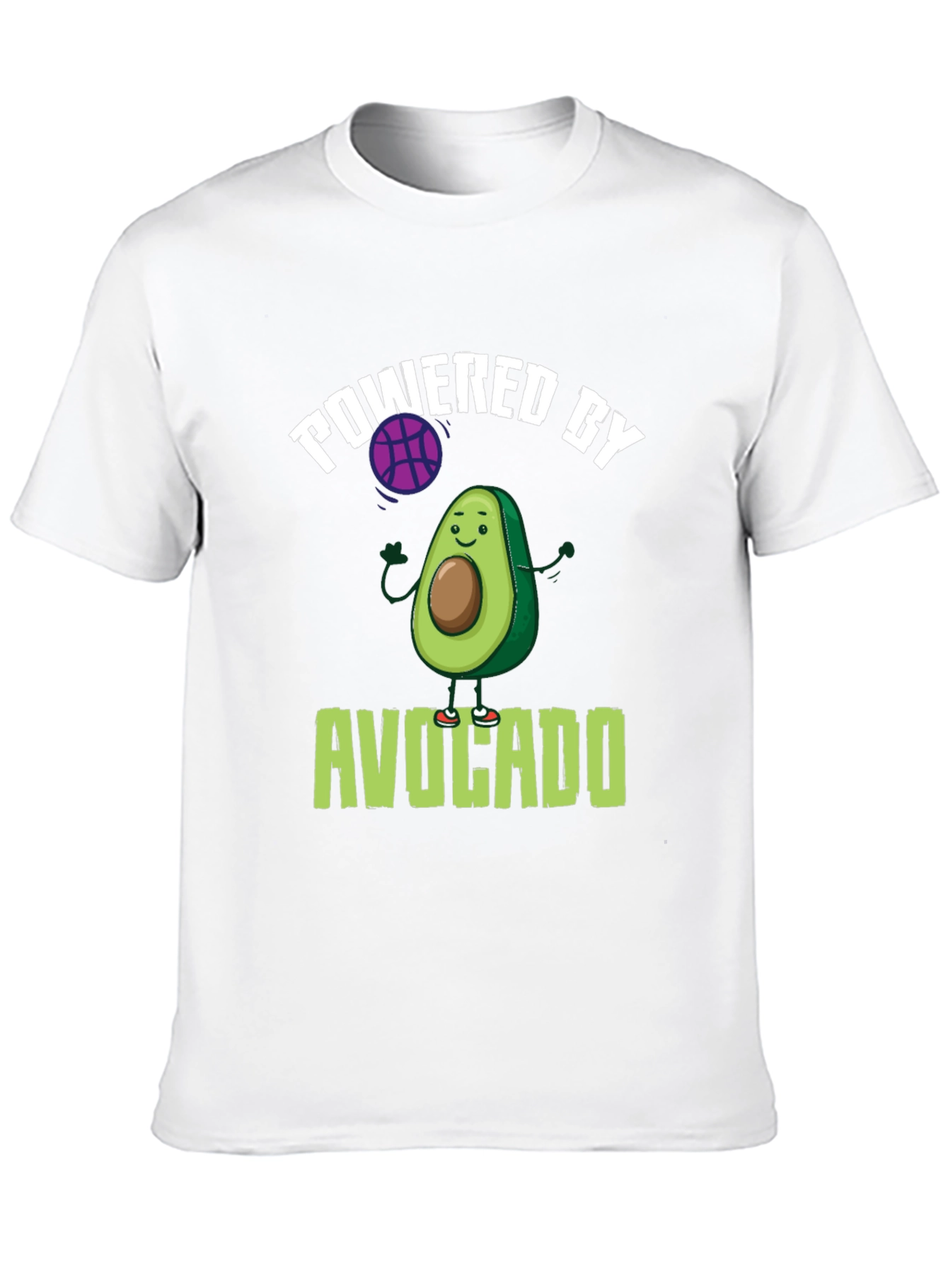 Black Powered by Avocado Black T-Shirt view 10