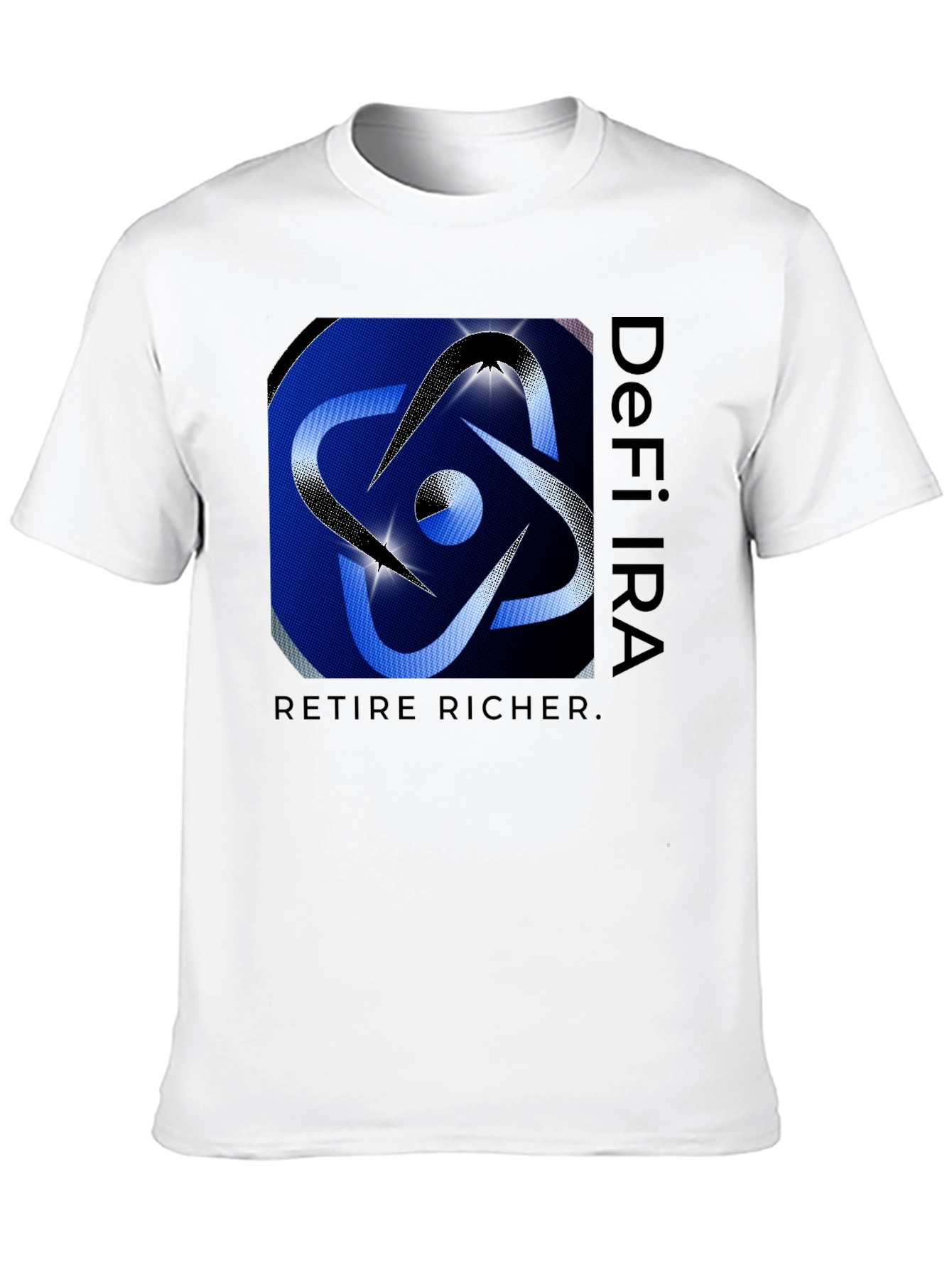 Black DeFi IRA Retire Richer Black T-Shirt view 10