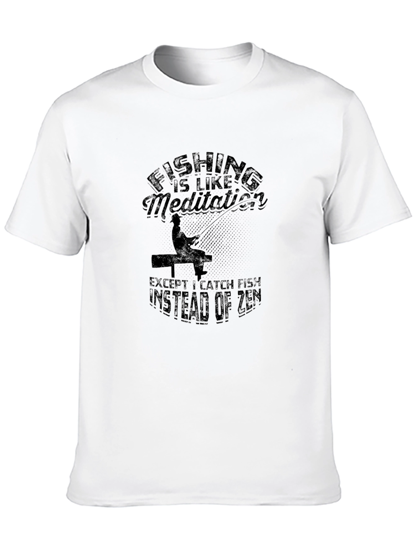 Black Fishing Meditation Graphic Tee - Black view 10