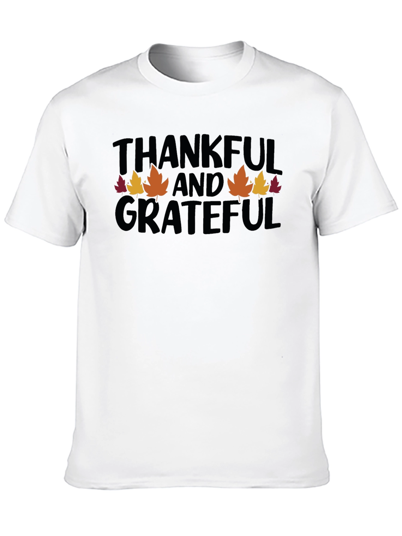 Black Thankful & Grateful Thanksgiving T-Shirt Fall view 10