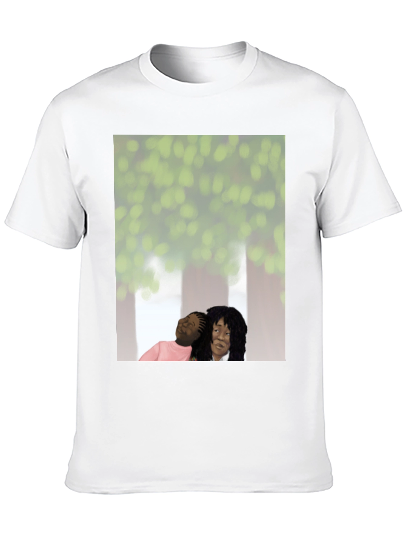 Black Unique Graphic Tee - Embracing Love view 10