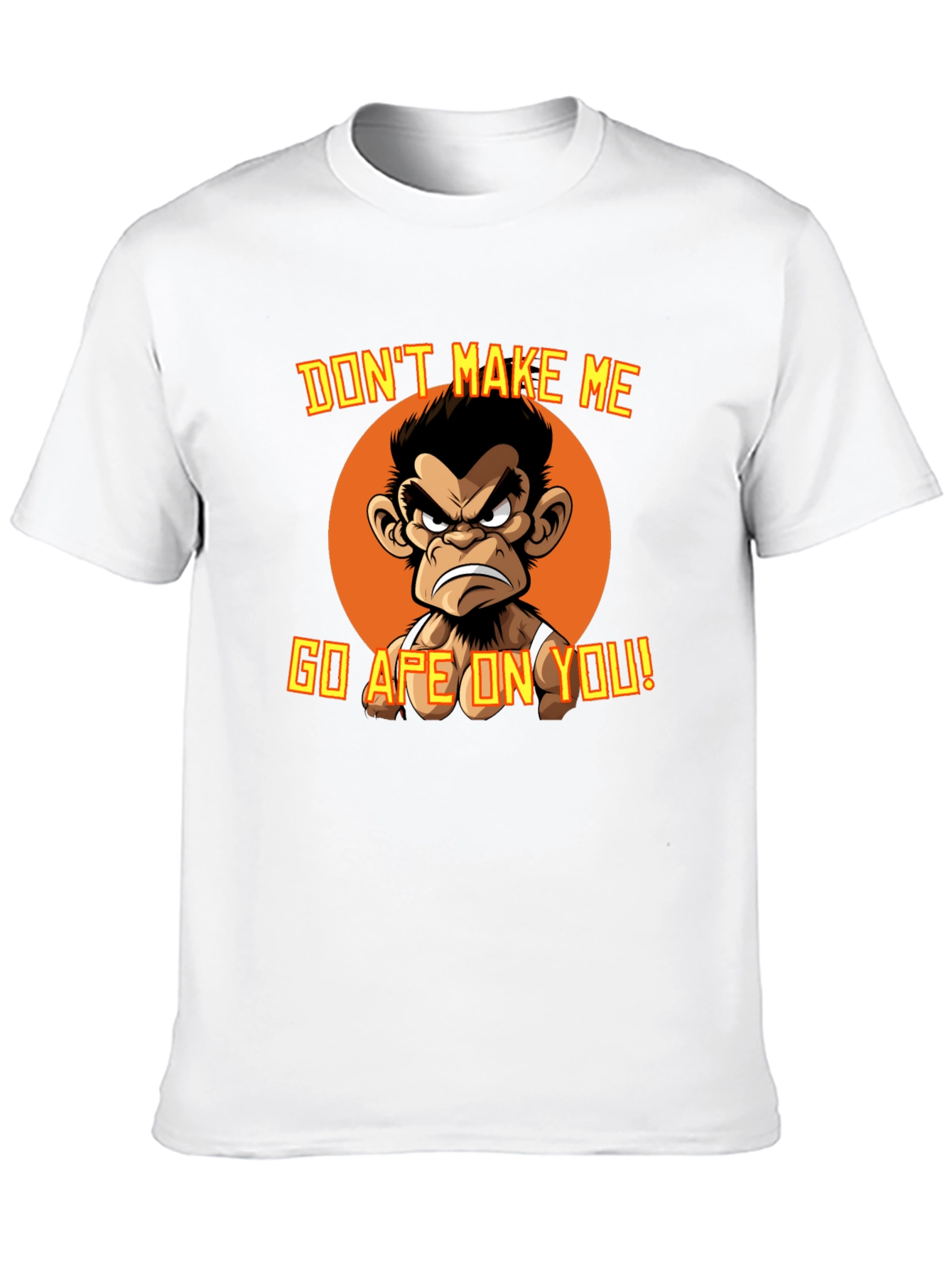 Black Angry Ape Graphic T-Shirt - Funny Novelty Tee view 10