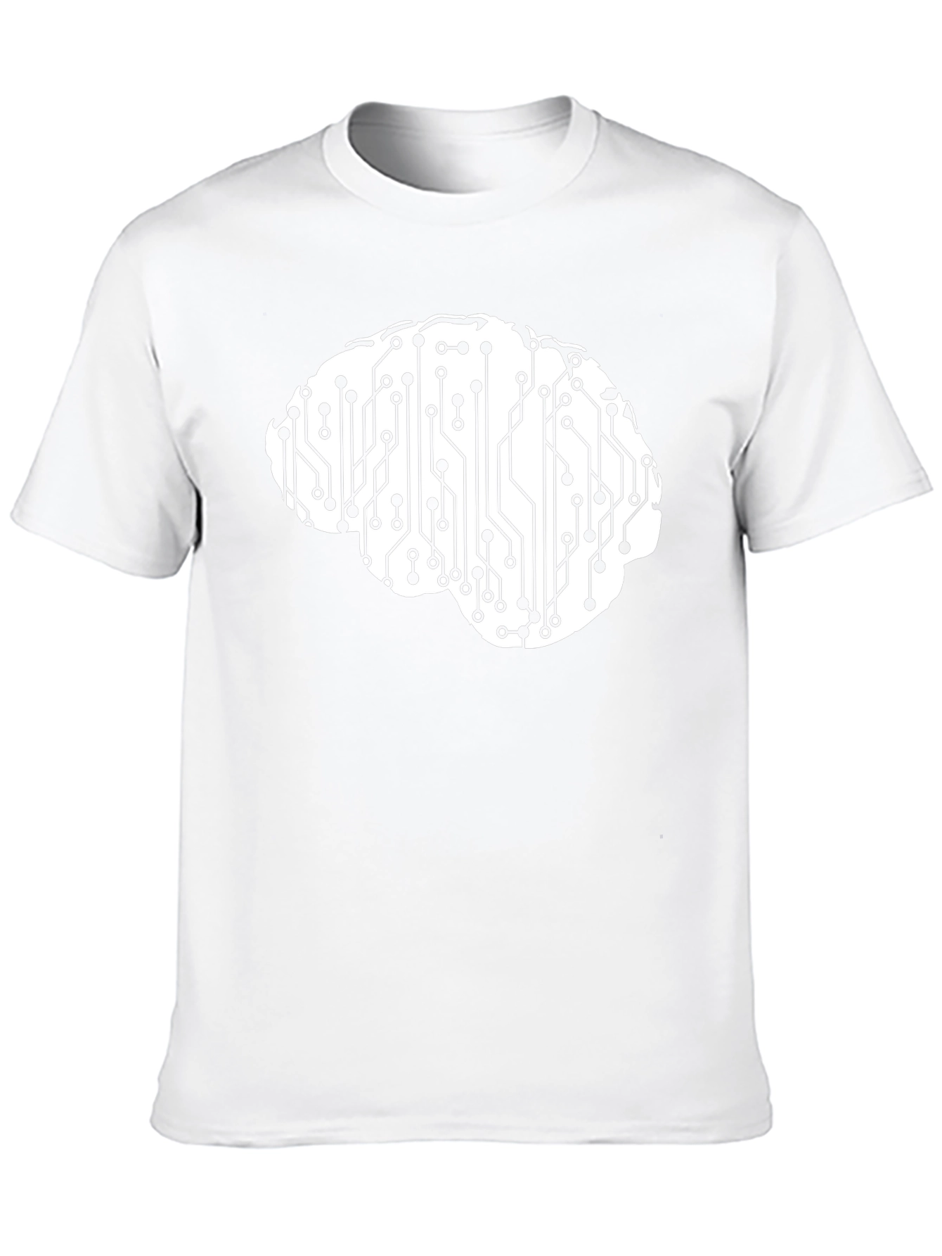 Black Circuit Brain Graphic Tee - Smart & Stylish view 10