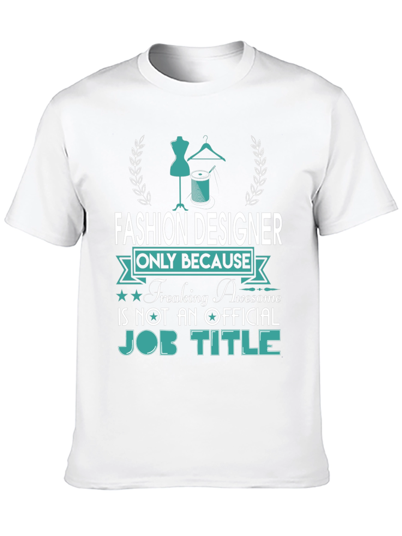 Black Fashion Designer Awesome Job Title Tee view 10