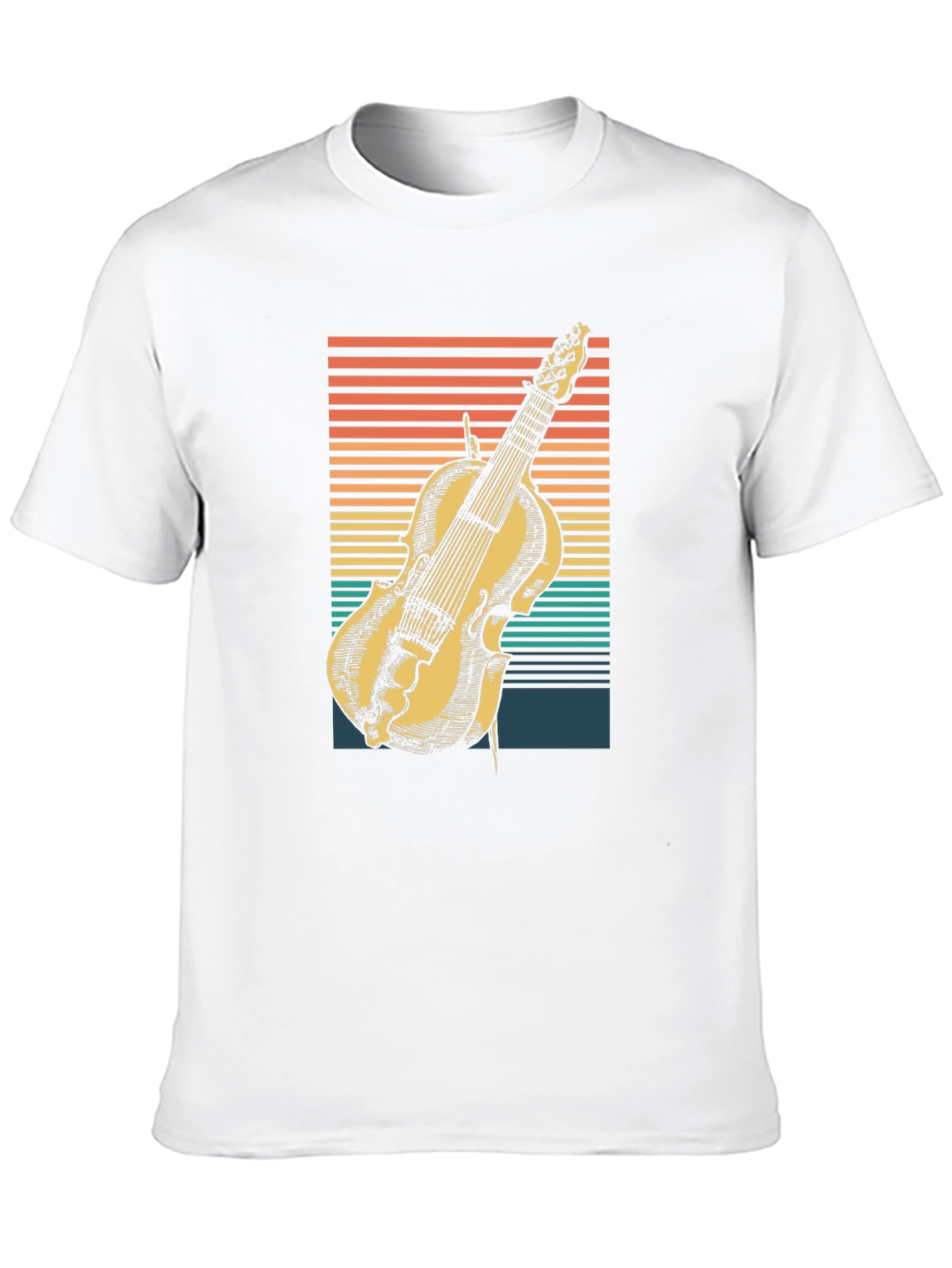 Black Vintage Violin T-Shirt - Retro Music Lover Tee view 10