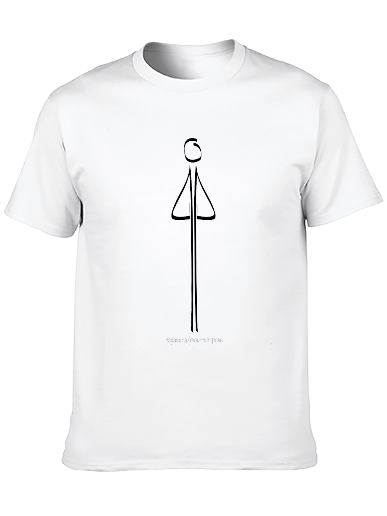 Black Tadasana Mountain Pose Graphic Tee - Unisex Yoga Shirt view 10