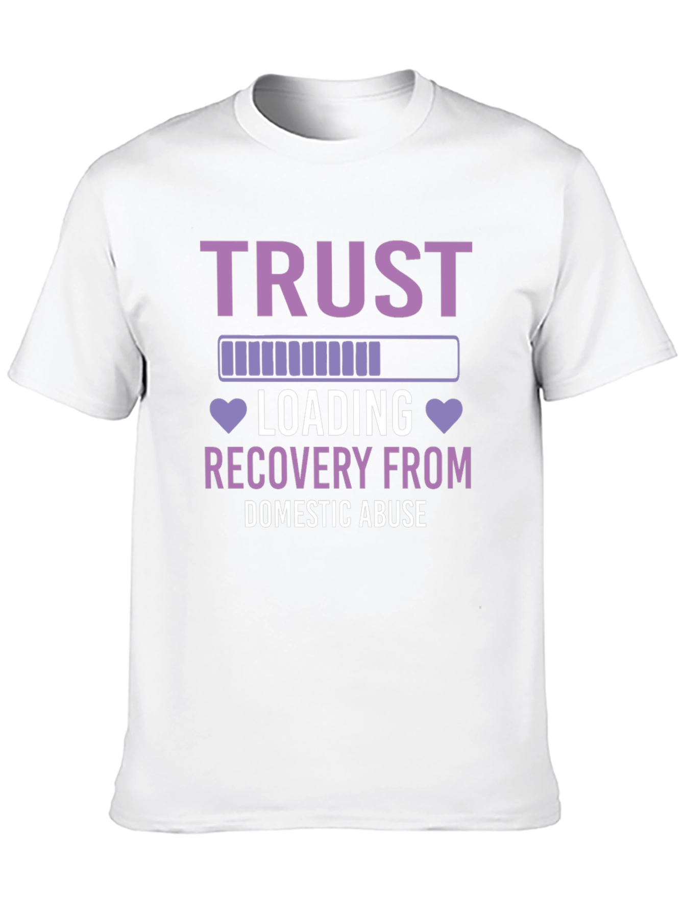 Black Trust Recovery Tee: Domestic Abuse Awareness view 10
