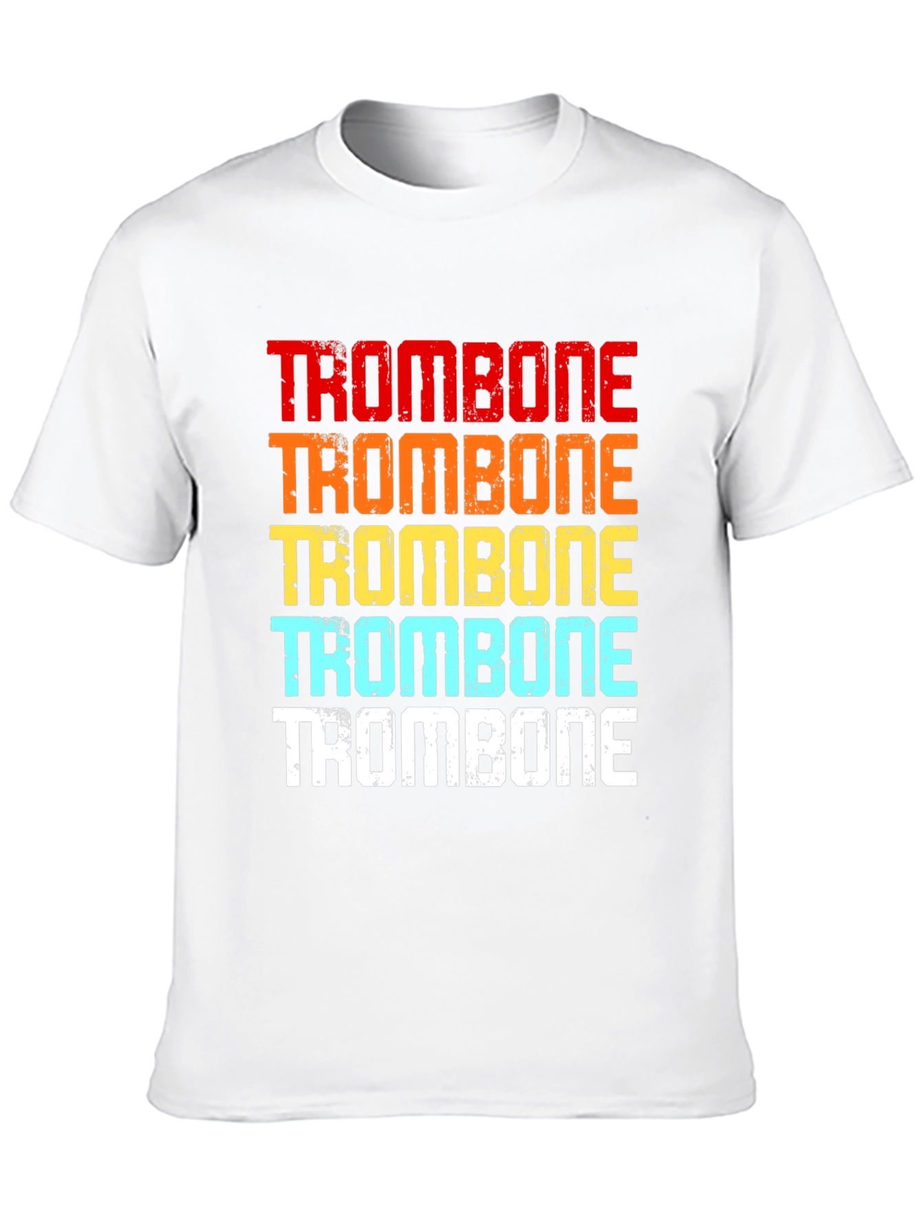 Black Retro Trombone Player Graphic Tee view 10