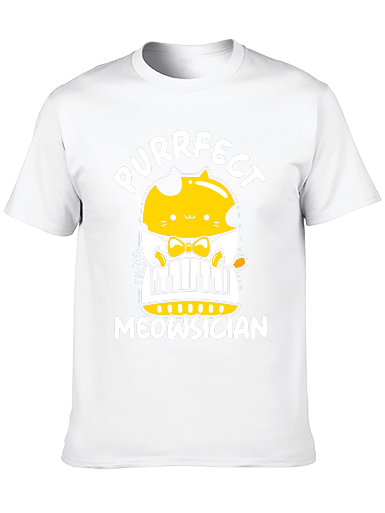 Black Purrfect Meowsician T-Shirt view 10
