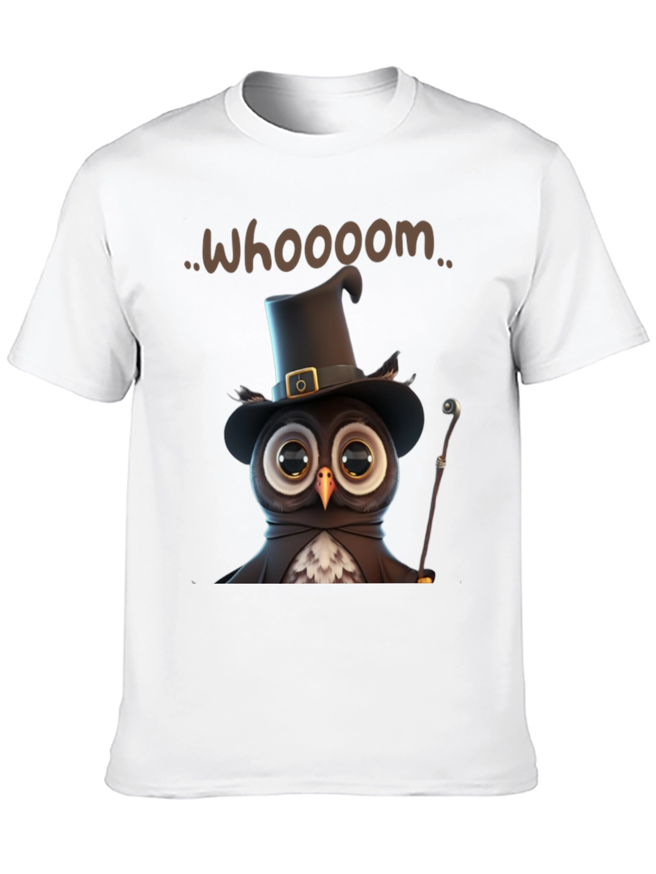 Black Whimsical Owl Graphic T-Shirt view 10