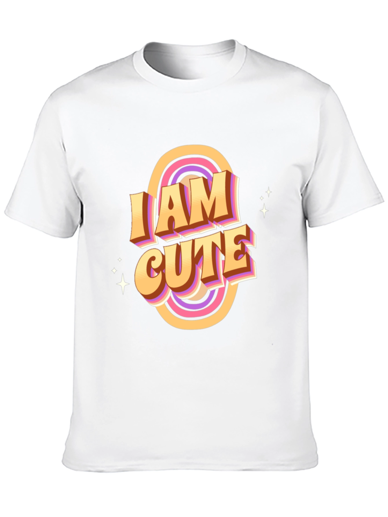 Black I Am Cute Graphic T-Shirt - Retro Style view 10
