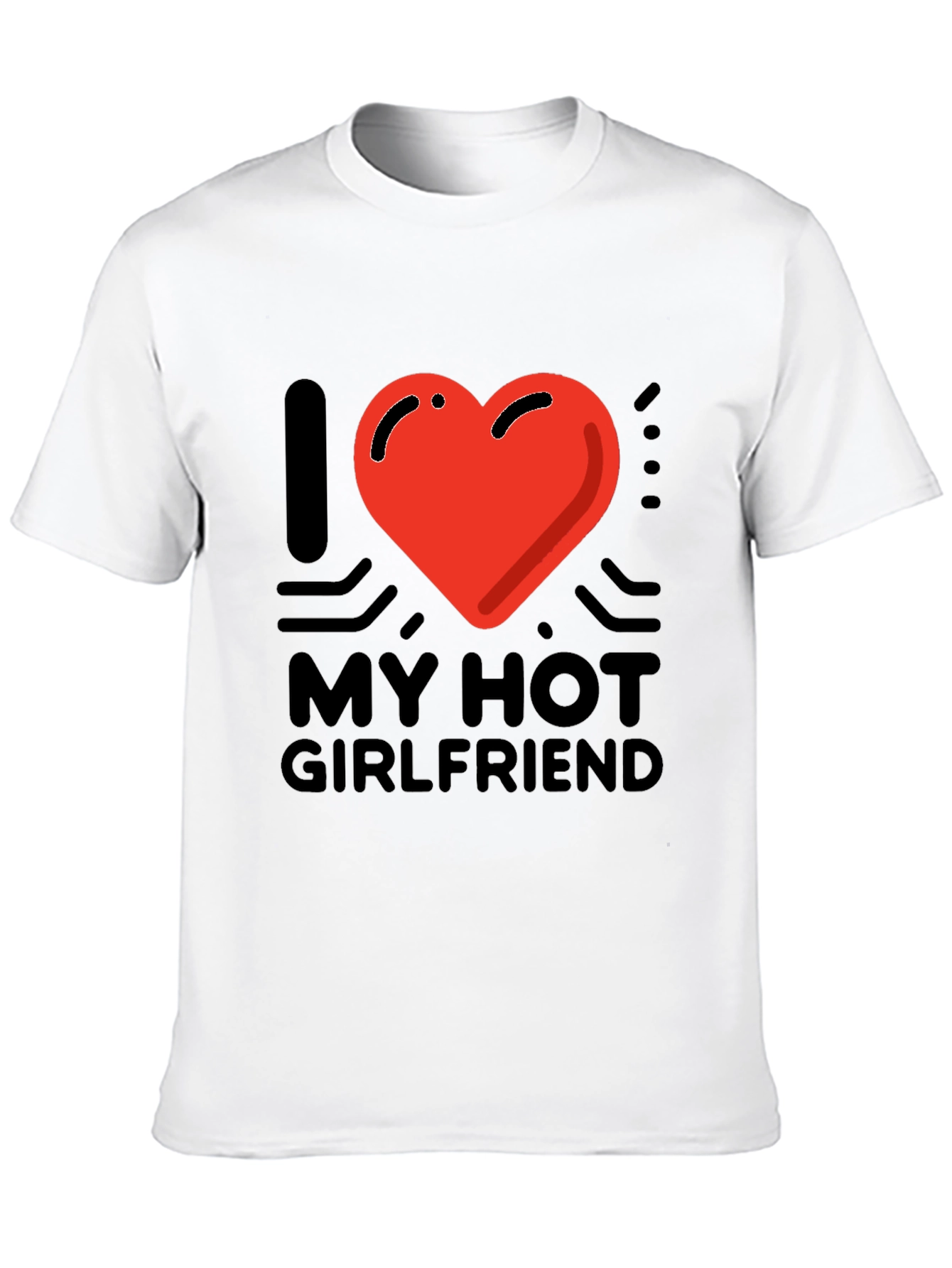 Black I Heart My Hot Girlfriend Graphic Tee - Black view 10