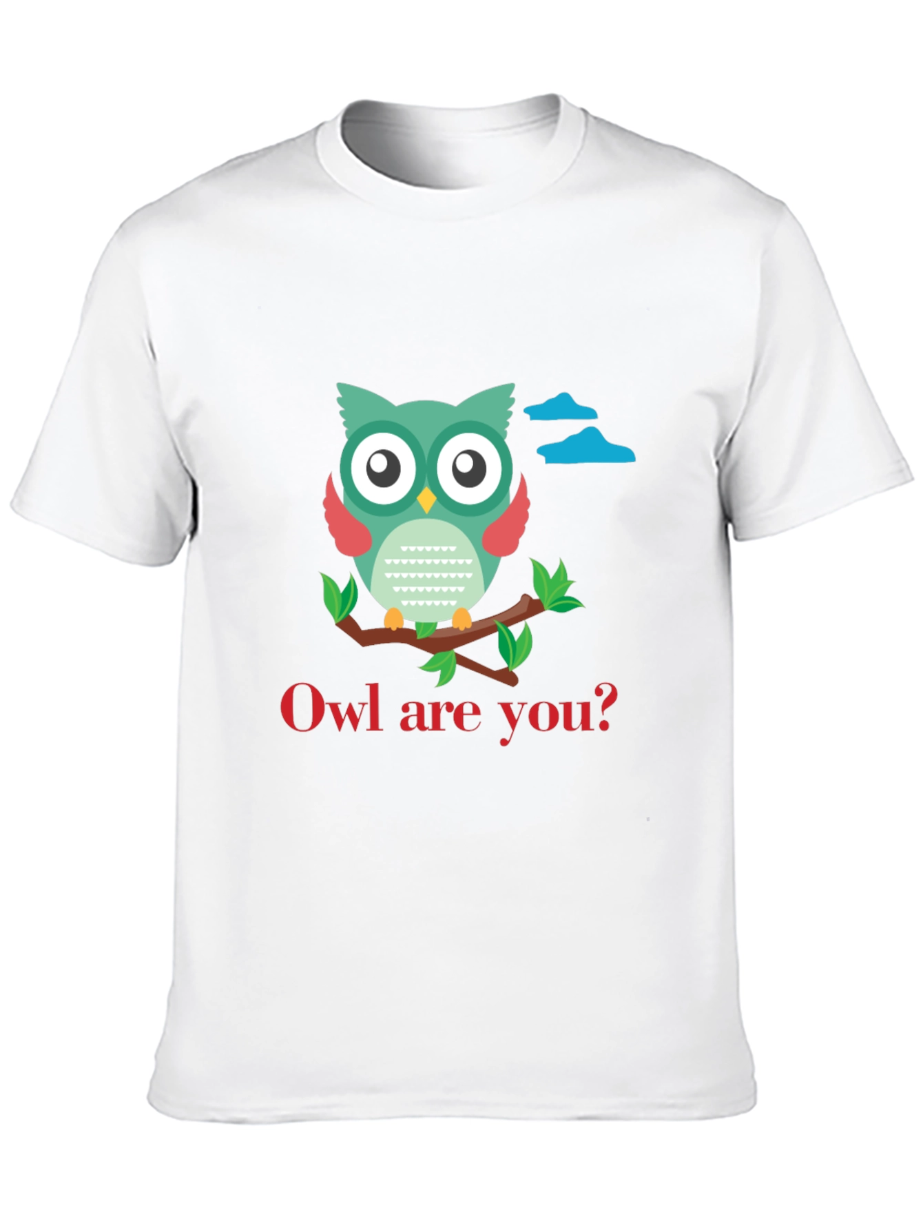 Black Owl Are You T-Shirt - Cute Graphic Tee view 10