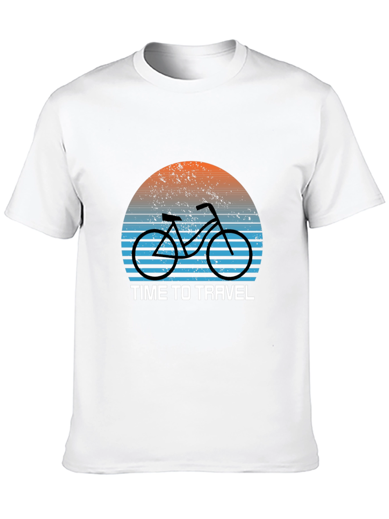Black Time to Travel Bike Graphic T-Shirt view 10