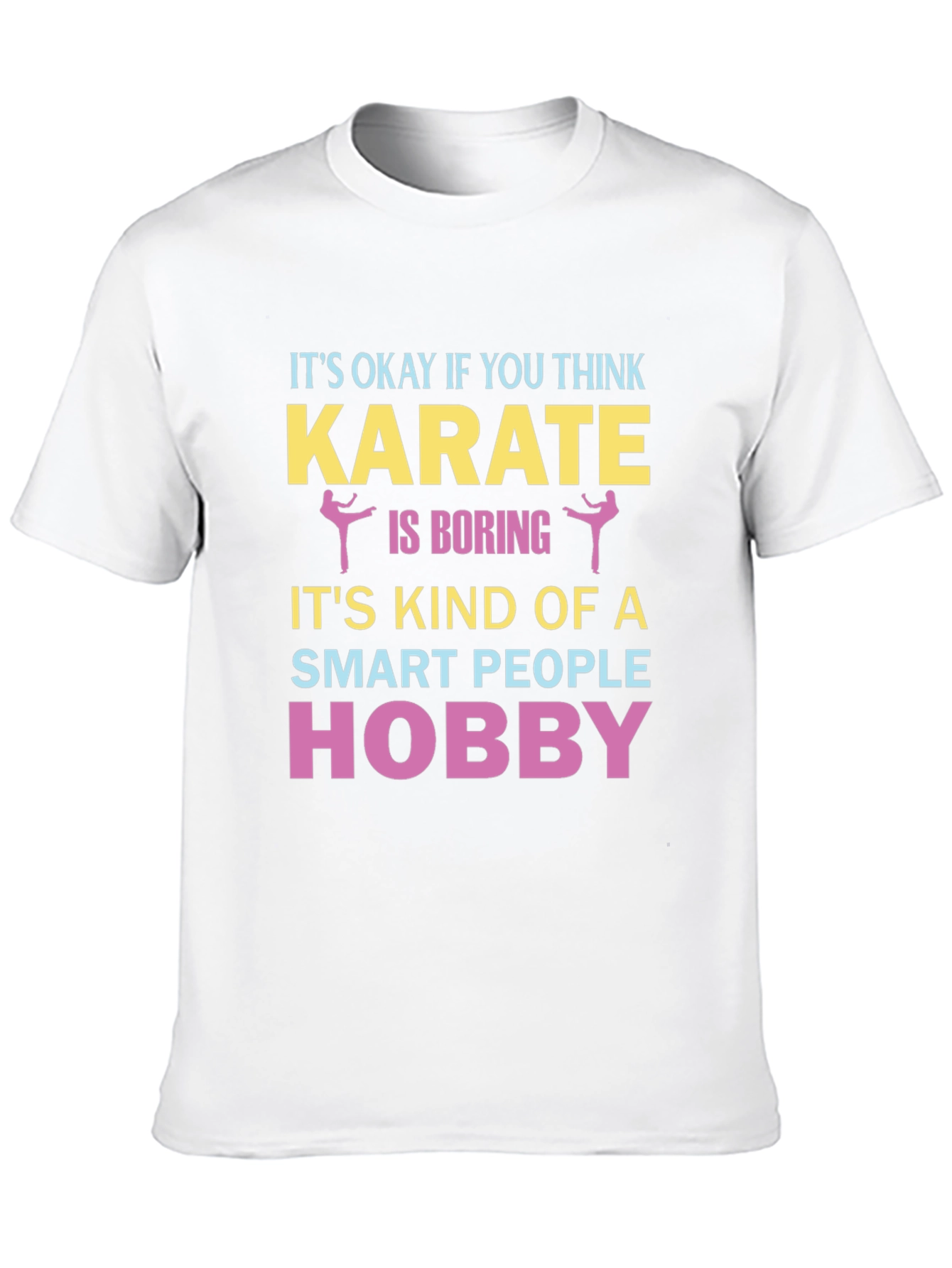 Black Karate Hobby T-Shirt - Smart People Design view 10