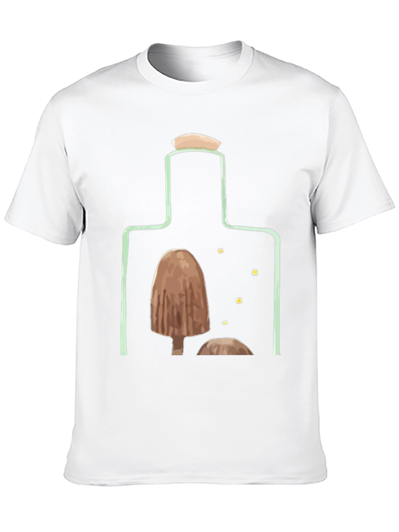 Black Mushroom Bottle Graphic T-Shirt view 10