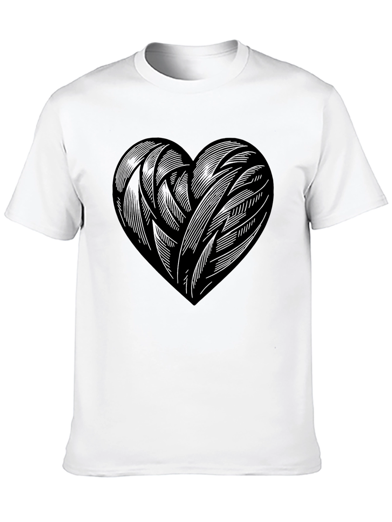 Black Black Heart Graphic Tee - Modern Casual Style view 10
