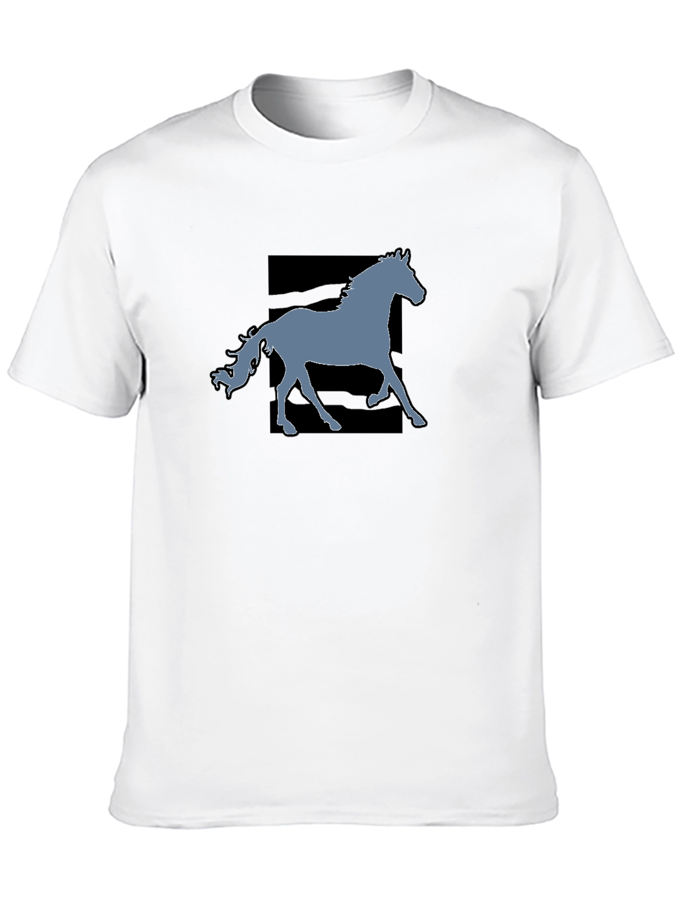 Black Black Horse Graphic Tee - Stylish Men's Casual T-Shirt view 10