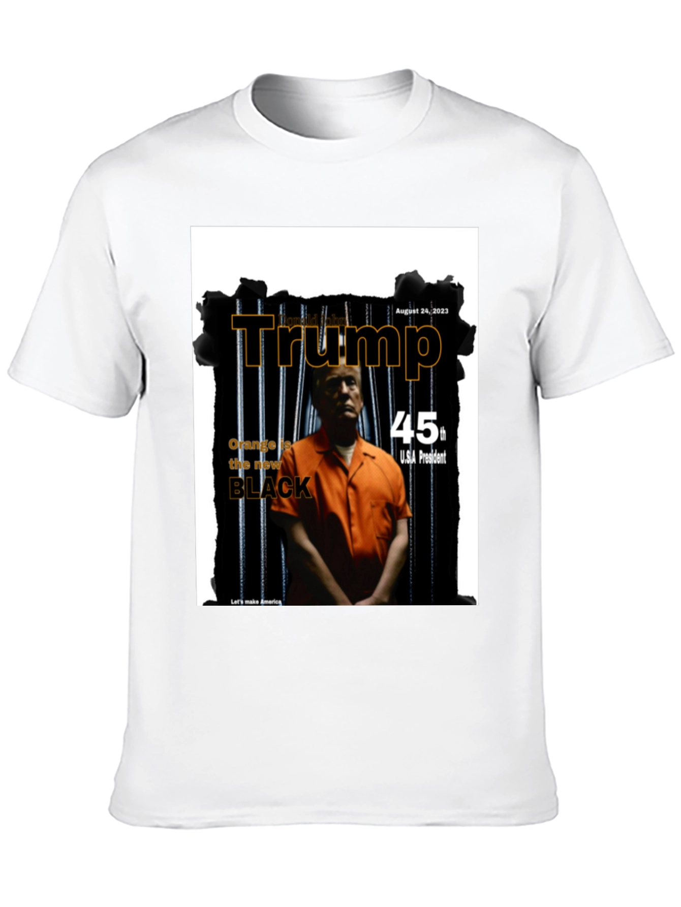 Black Trump Mugshot T-Shirt - Political Statement Tee view 10