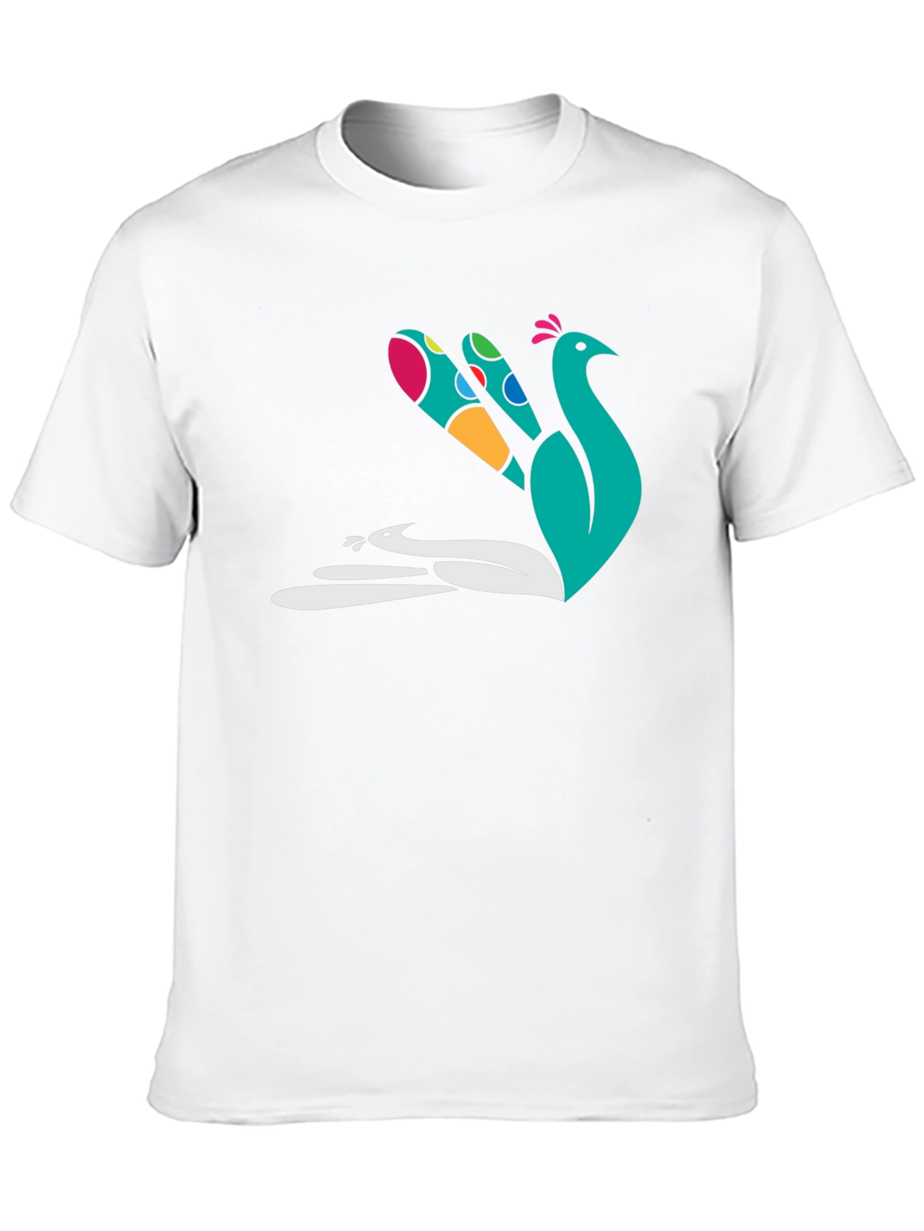 Black Peacock Graphic Tee - Stylish Cotton T-Shirt view 10