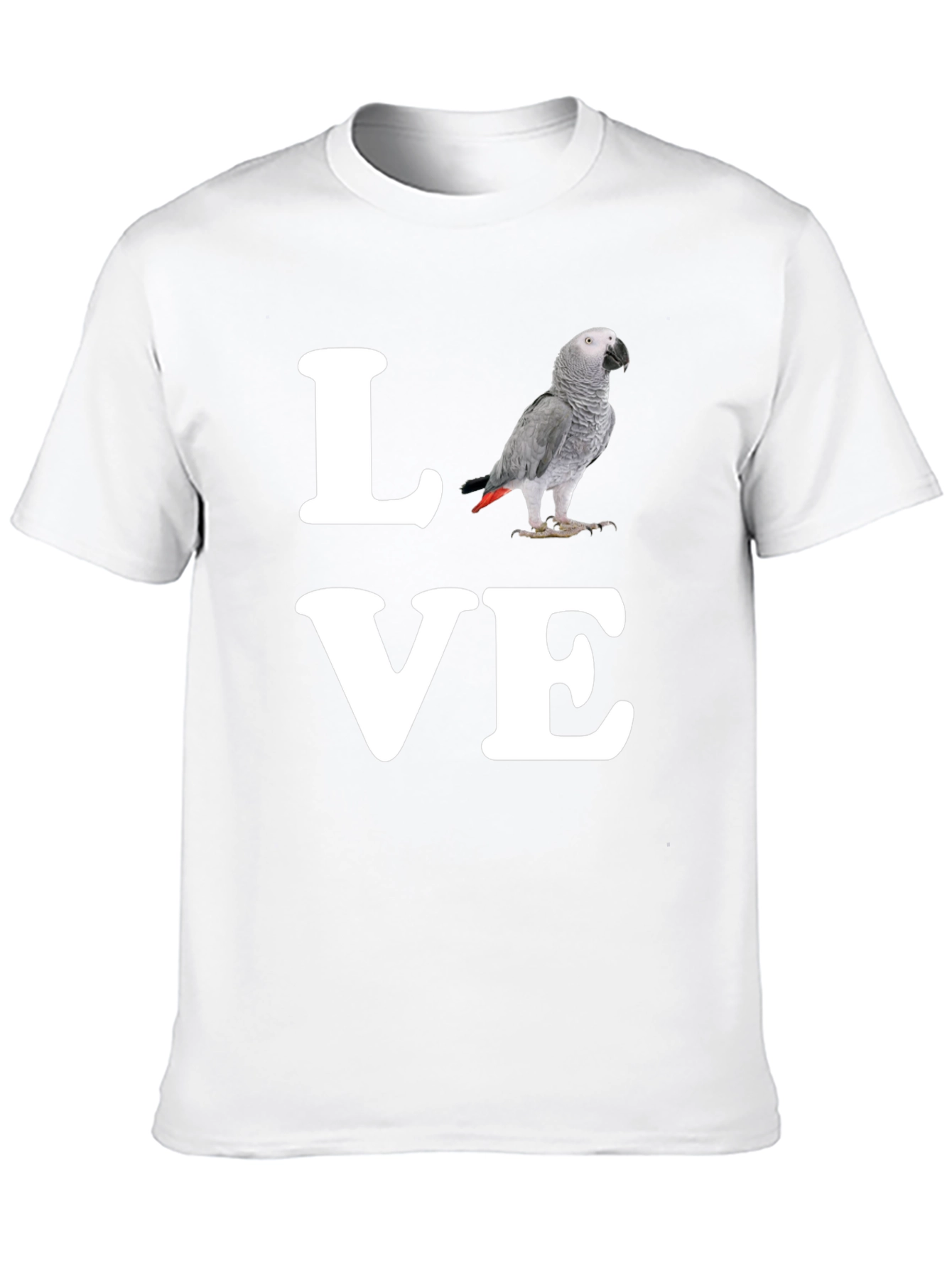 Black Love Parrot T-Shirt - Unique Graphic Tee view 10
