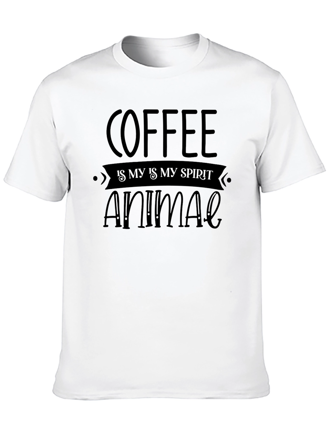 Black Coffee Is My Spirit Animal Black T-Shirt view 10
