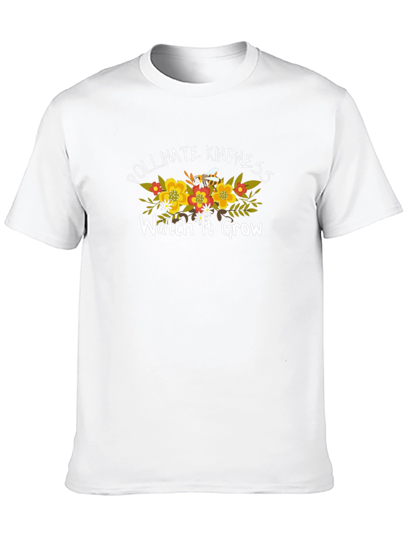 Black Pollinate Kindness Black T-Shirt view 10