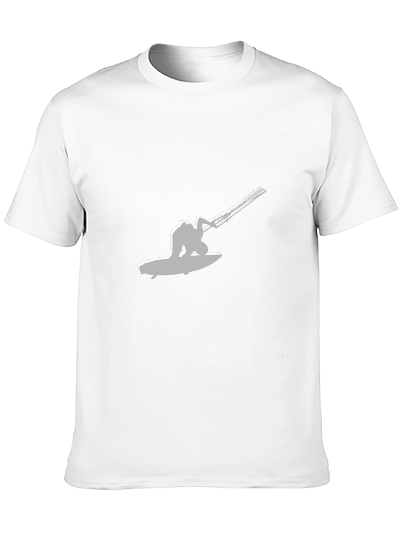 Black Kitesurfing Graphic Tee - Black Cotton T-Shirt view 10
