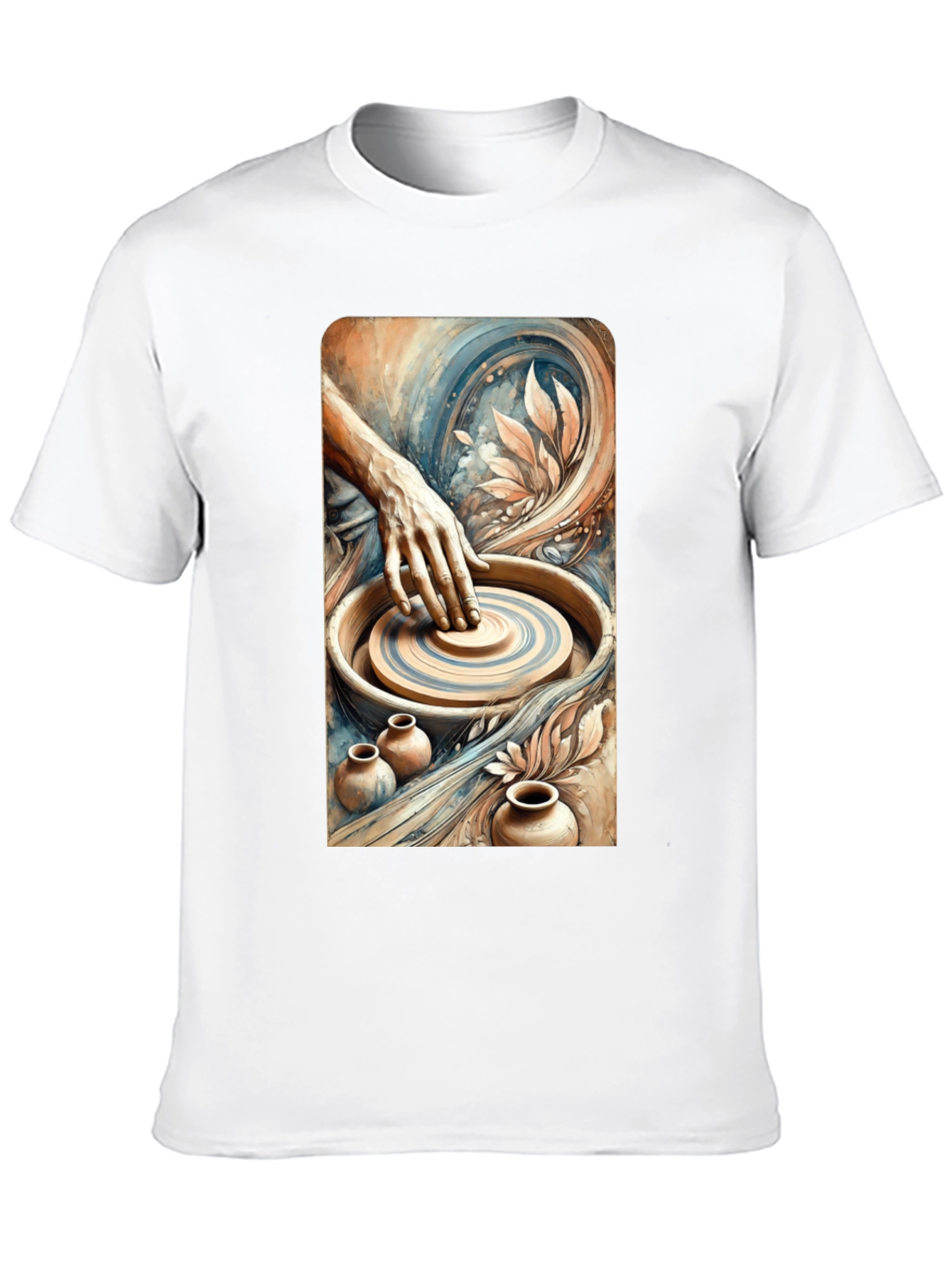 Black Artisan Pottery Tee - Wheel Throwing Design view 10