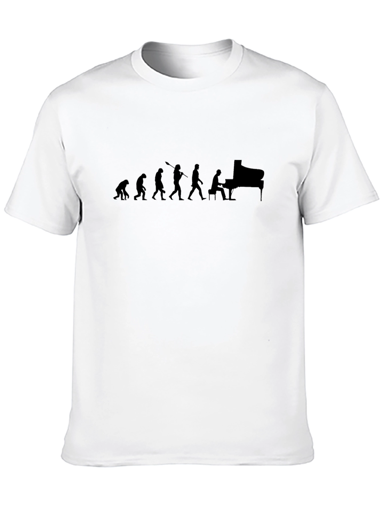 Black Evolution of a Pianist Black T-Shirt view 10