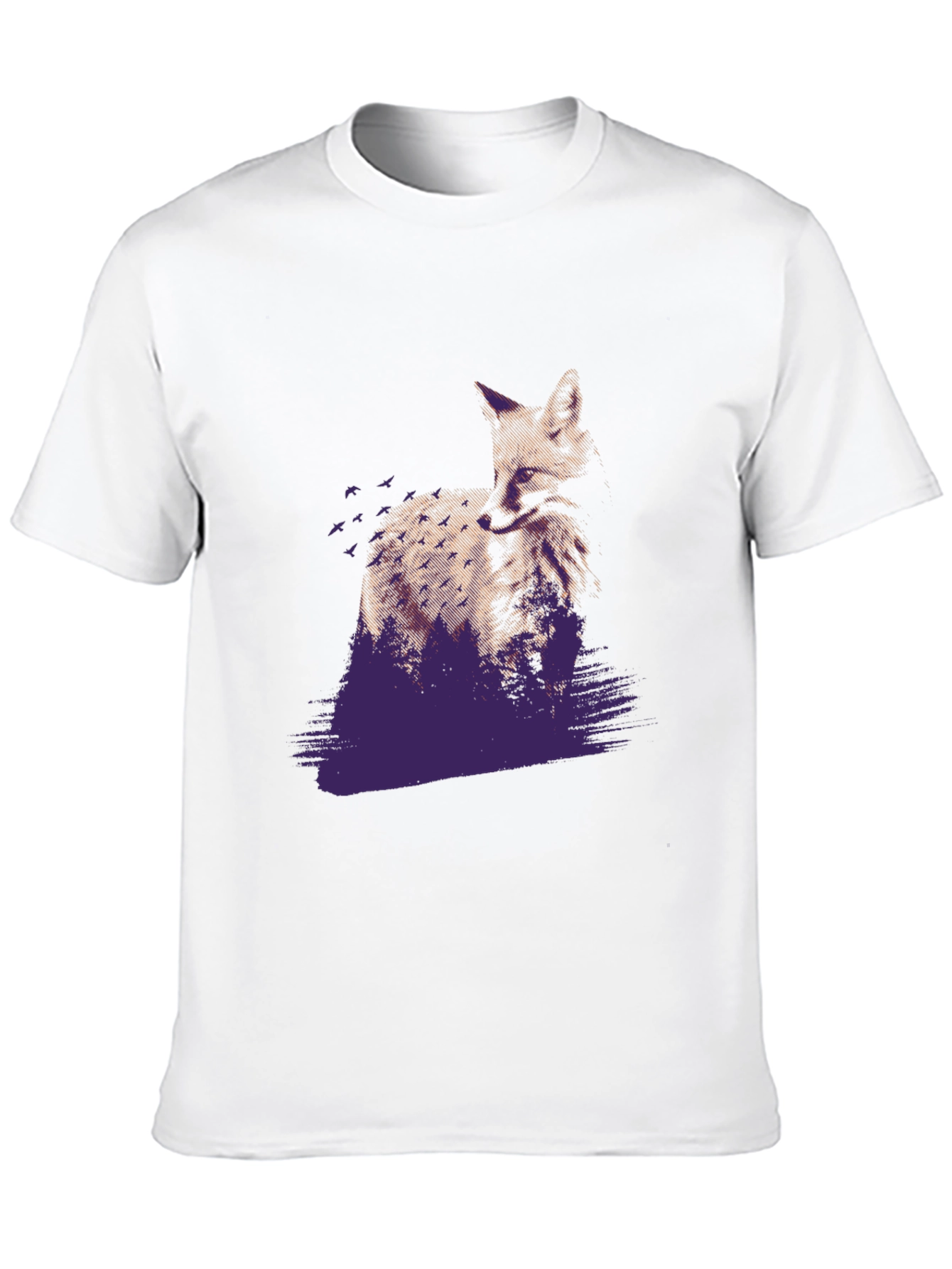 Black Fox & Forest Graphic Tee - Urban Style view 10