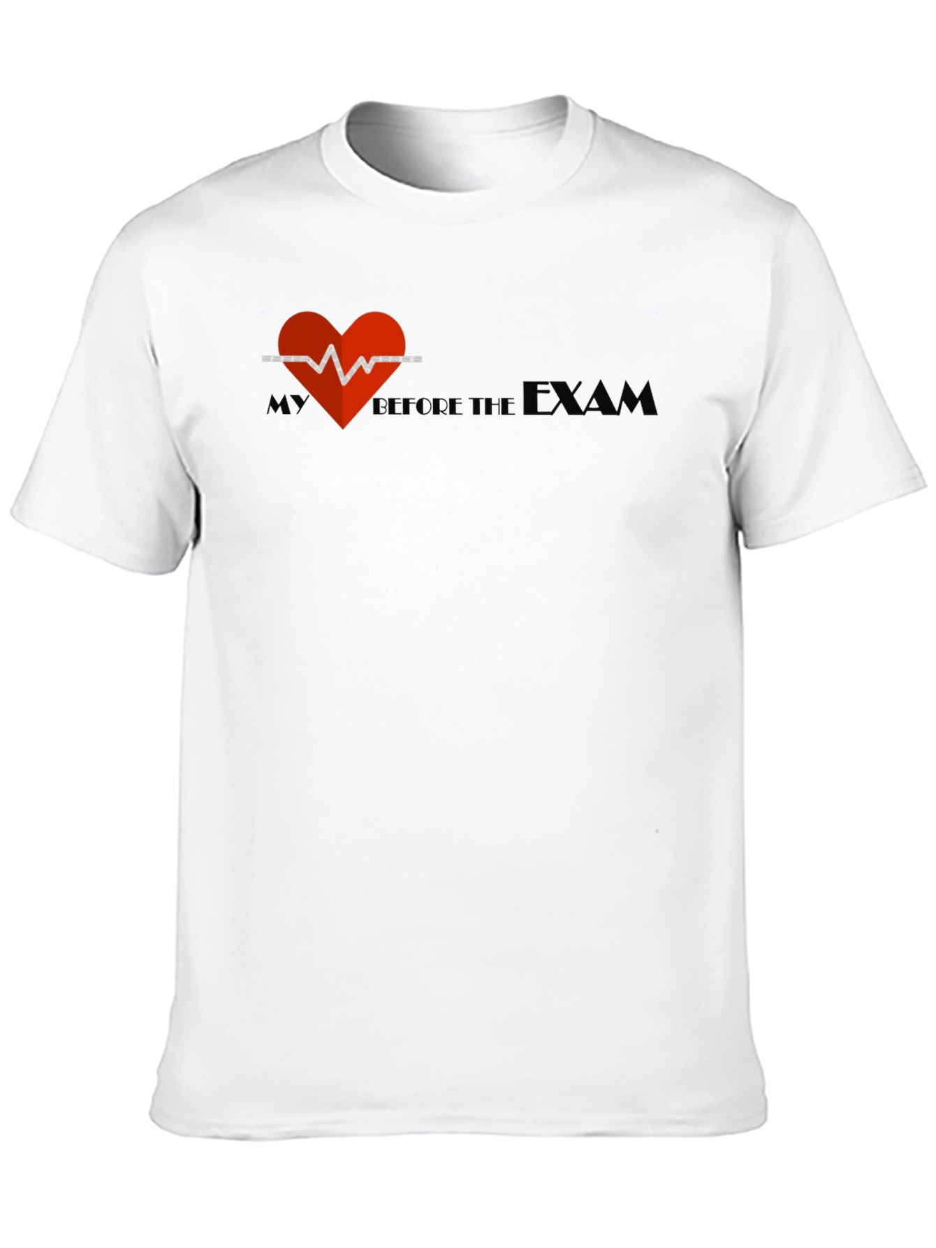 Black Heartbeat Before the Exam Tee view 10