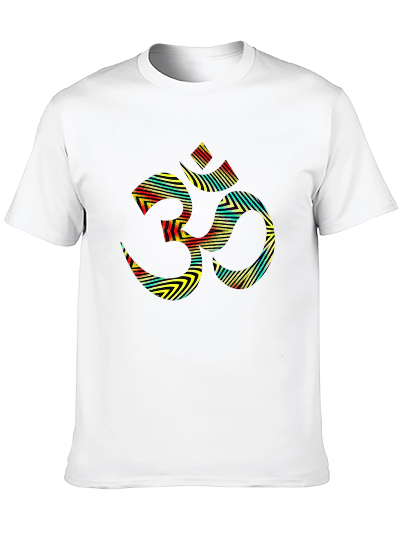 Black Om Symbol Graphic Tee - Black Cotton Blend view 10