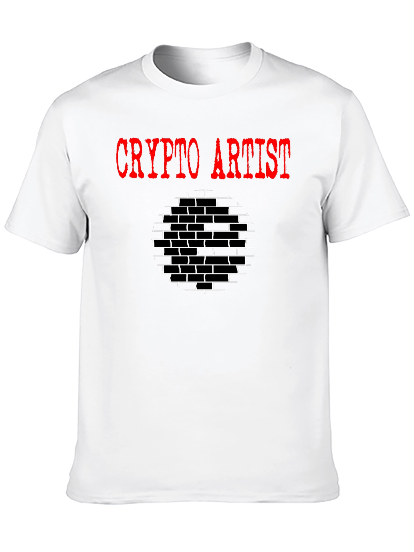 Black Crypto Artist Graphic Tee - Black Cotton T-Shirt view 10