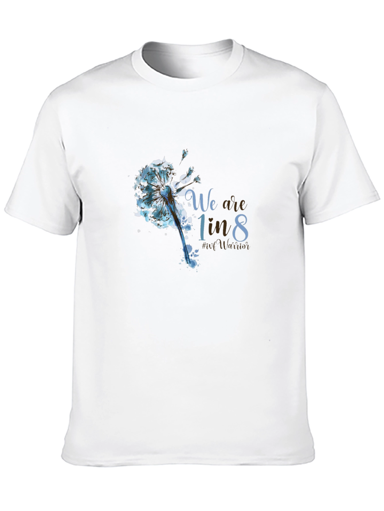 Black 1 in 8 Infertility Awareness T-Shirt view 10