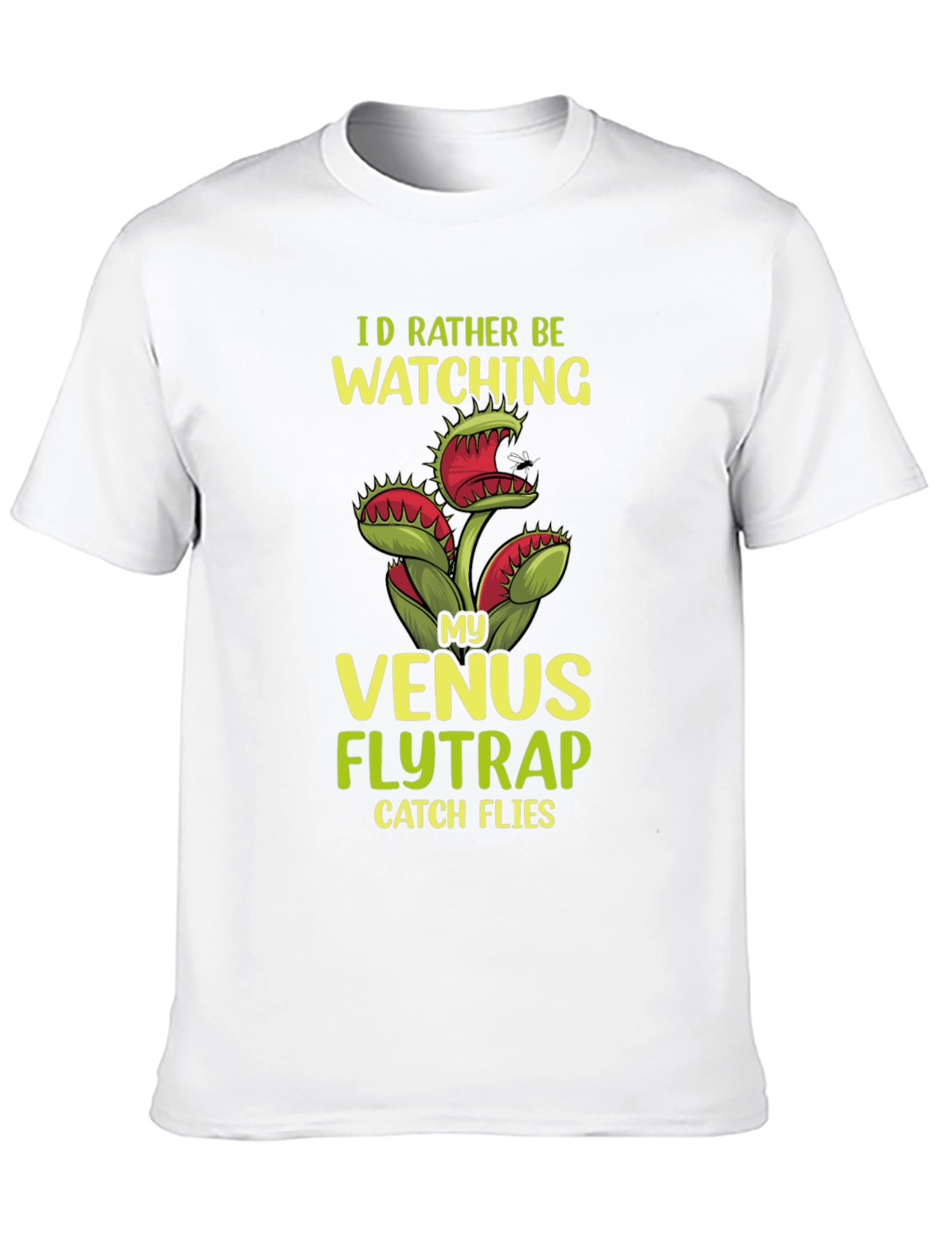 Black Venus Flytrap Graphic T-Shirt - Funny Plant Lover Tee view 10
