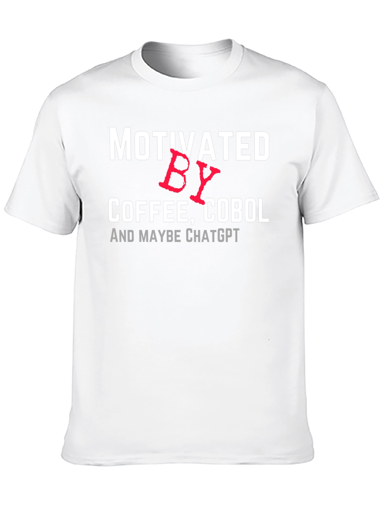 Black Motivated By Coffee, Cobol, and ChatGPT T-Shirt view 10