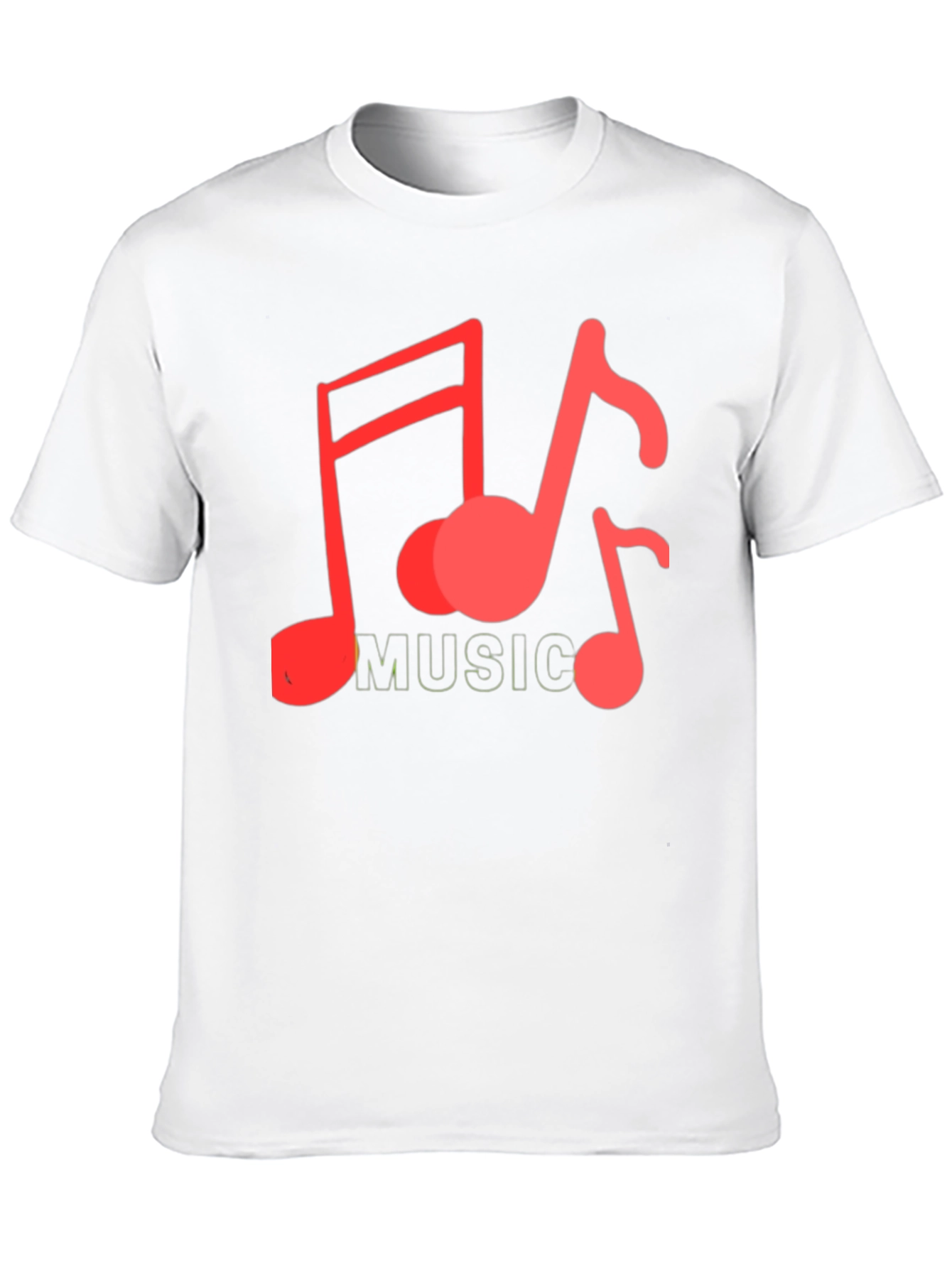 Black Musical Notes Graphic Tee - Black Cotton Casual view 10