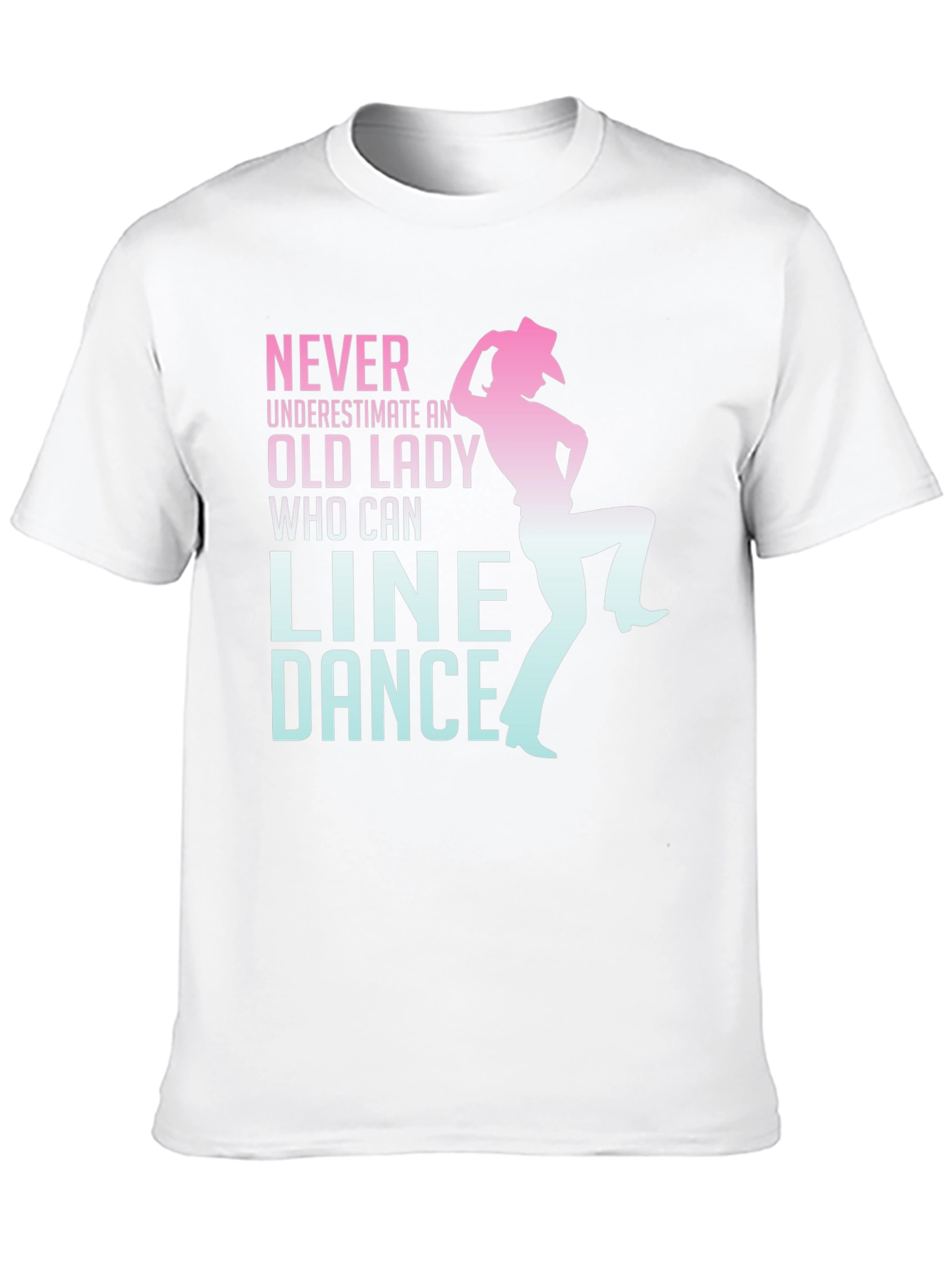 Black Line Dance Old Lady Graphic Tee view 10