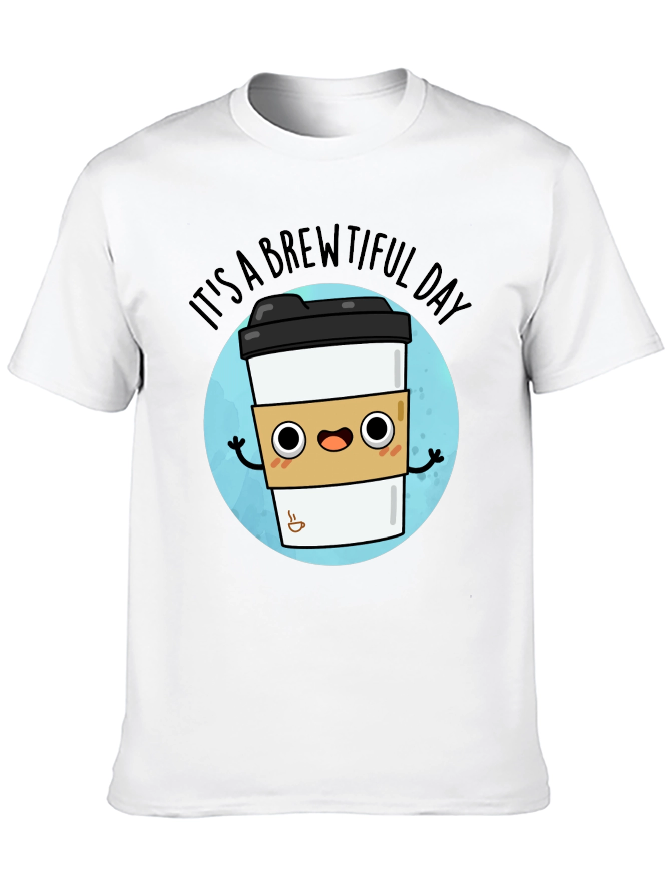 Black Brewtiful Day Graphic T-Shirt - Coffee Lover Tee view 10