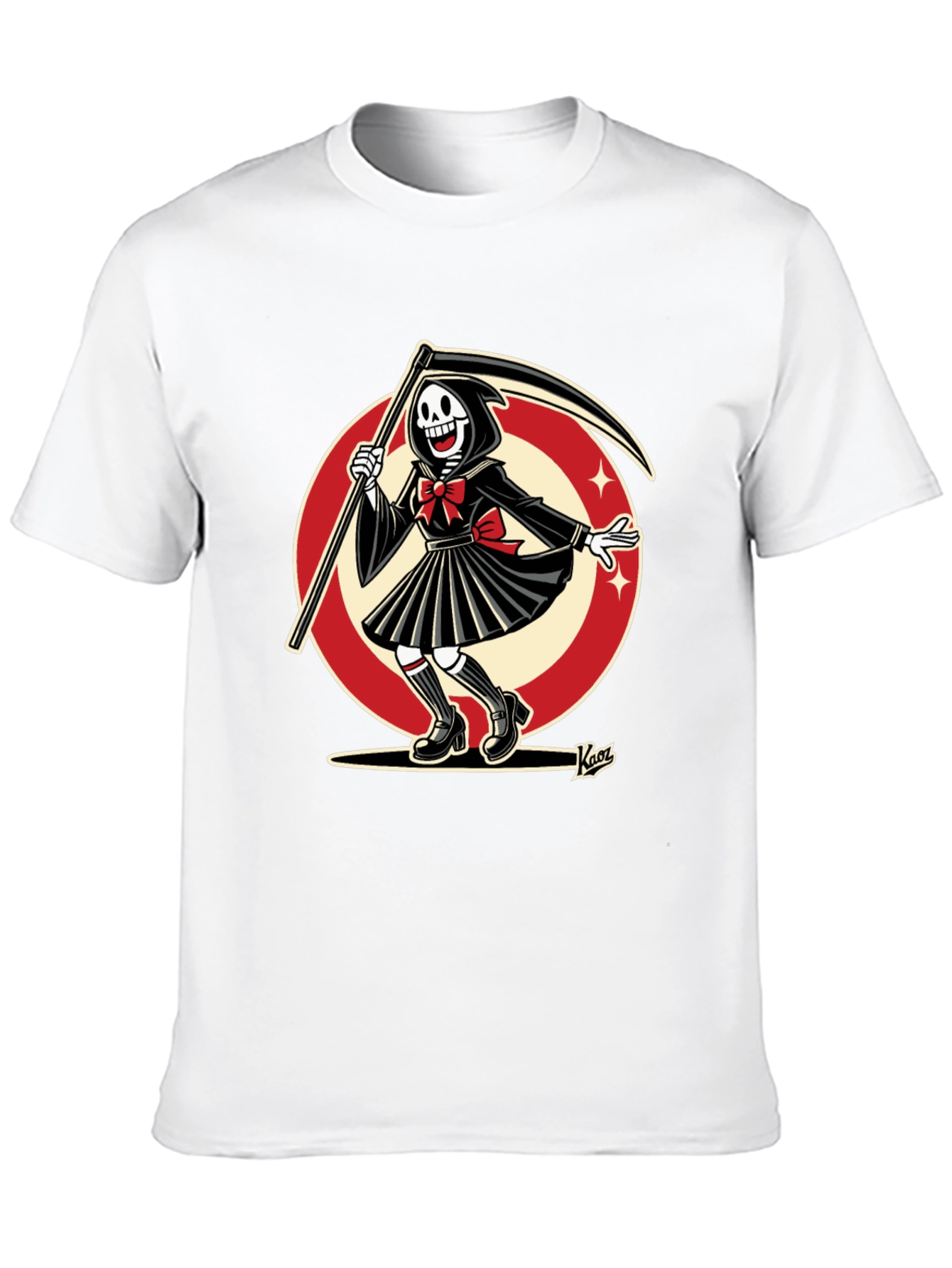 Black Grim Reaper T-Shirt - Anime Style view 10
