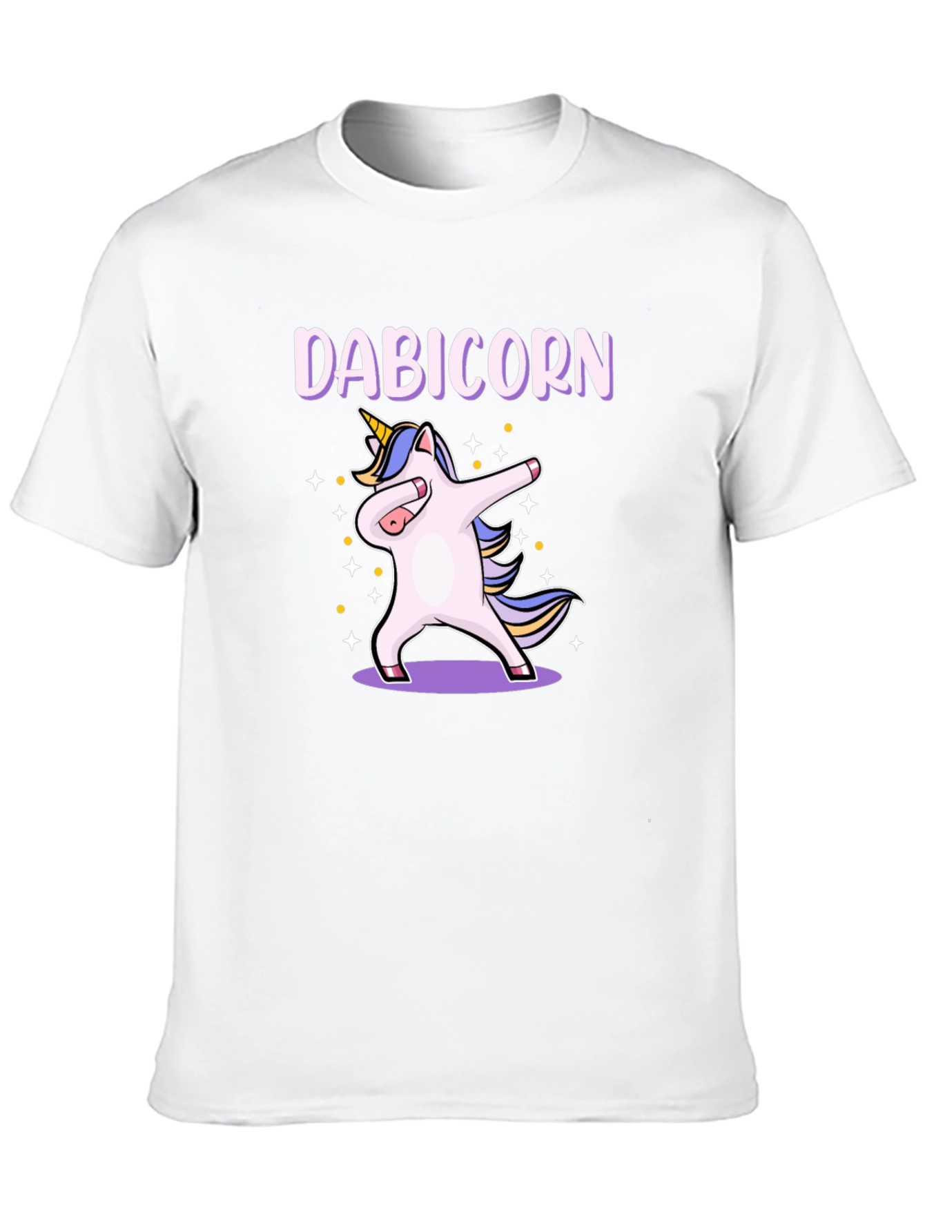 Black Dabicorn T-Shirt - Unicorn Dabbing Design view 10