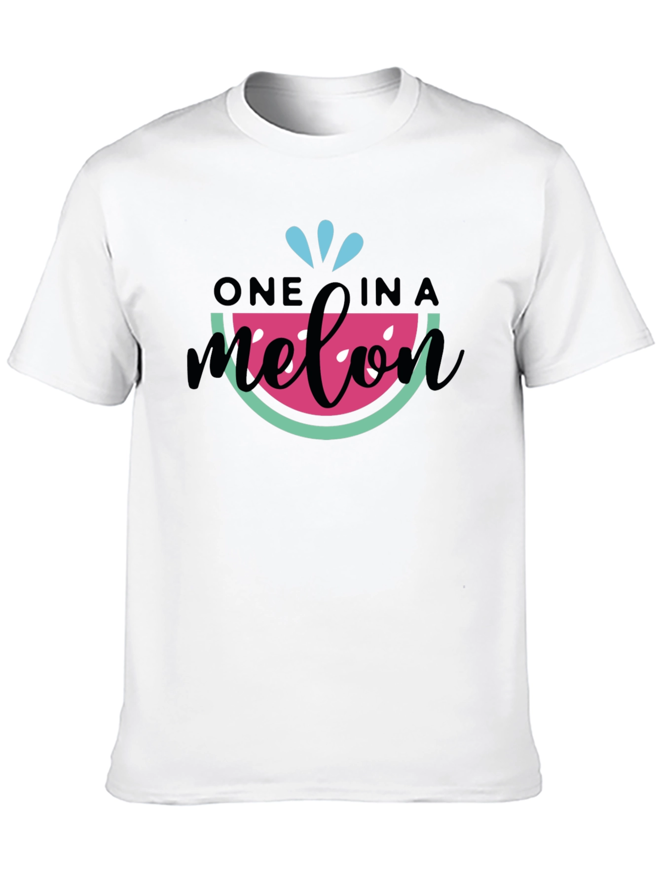Black One in a Melon T-Shirt - Black Cotton Tee view 10