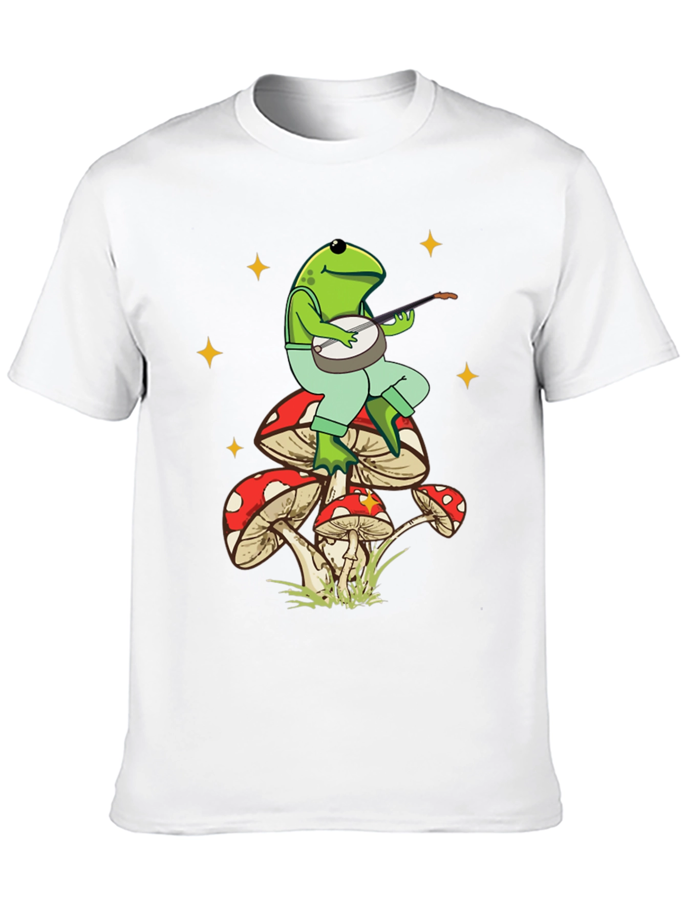 Black Frog Banjo Mushroom T-Shirt view 10