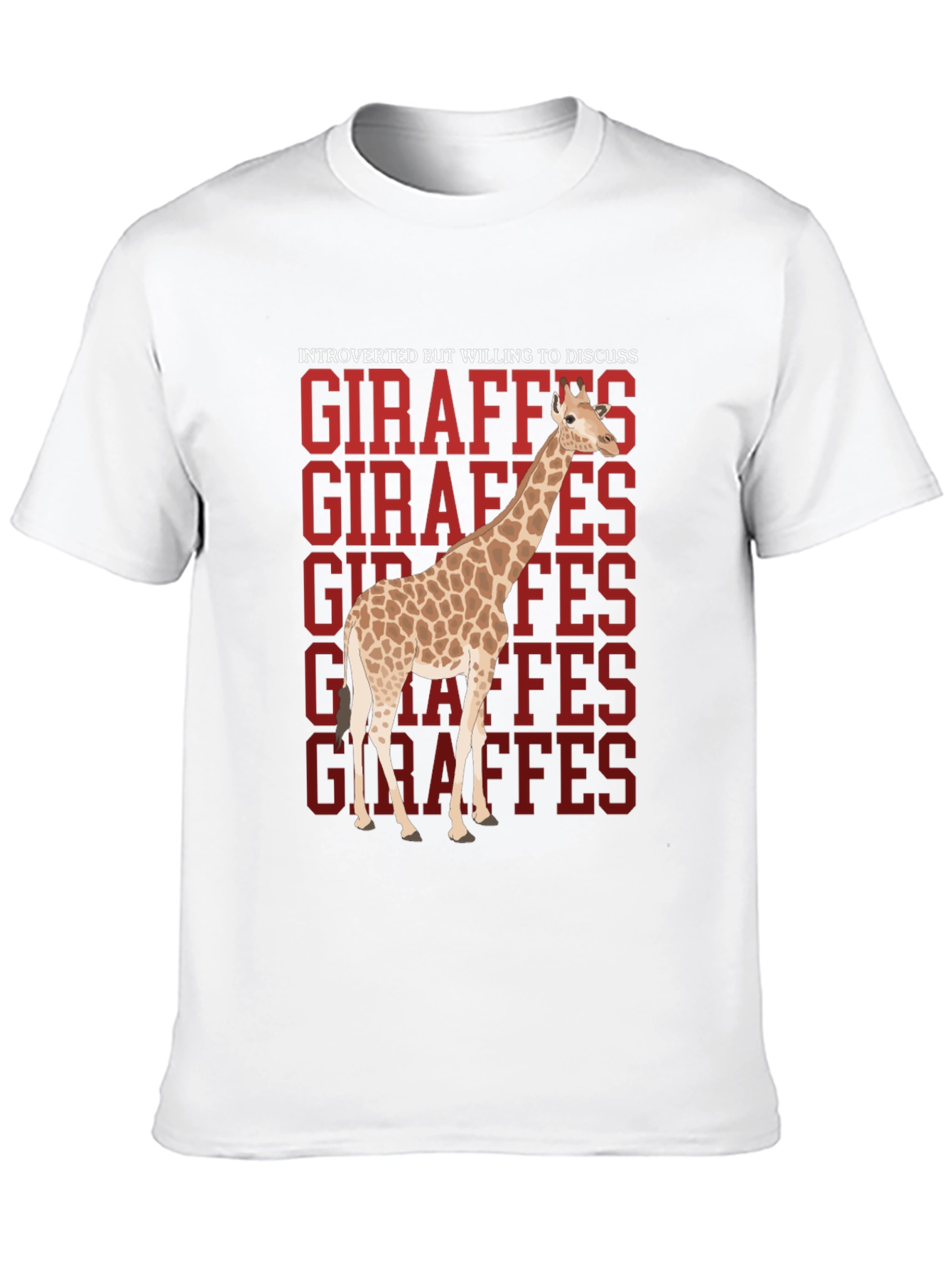 Black Introverted Giraffe T-Shirt view 10