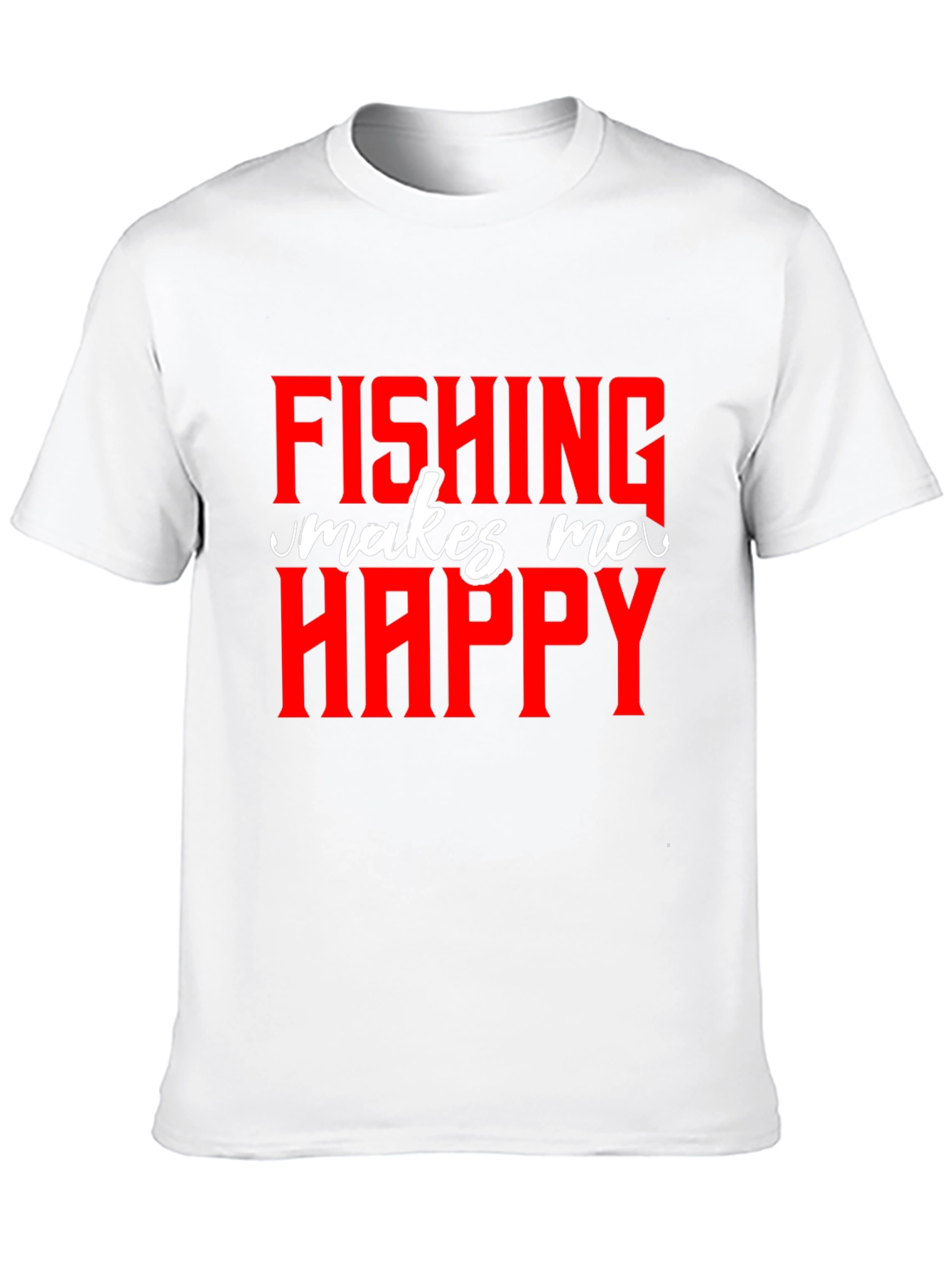 Black Fishing Makes Me Happy - Graphic T-Shirt view 10