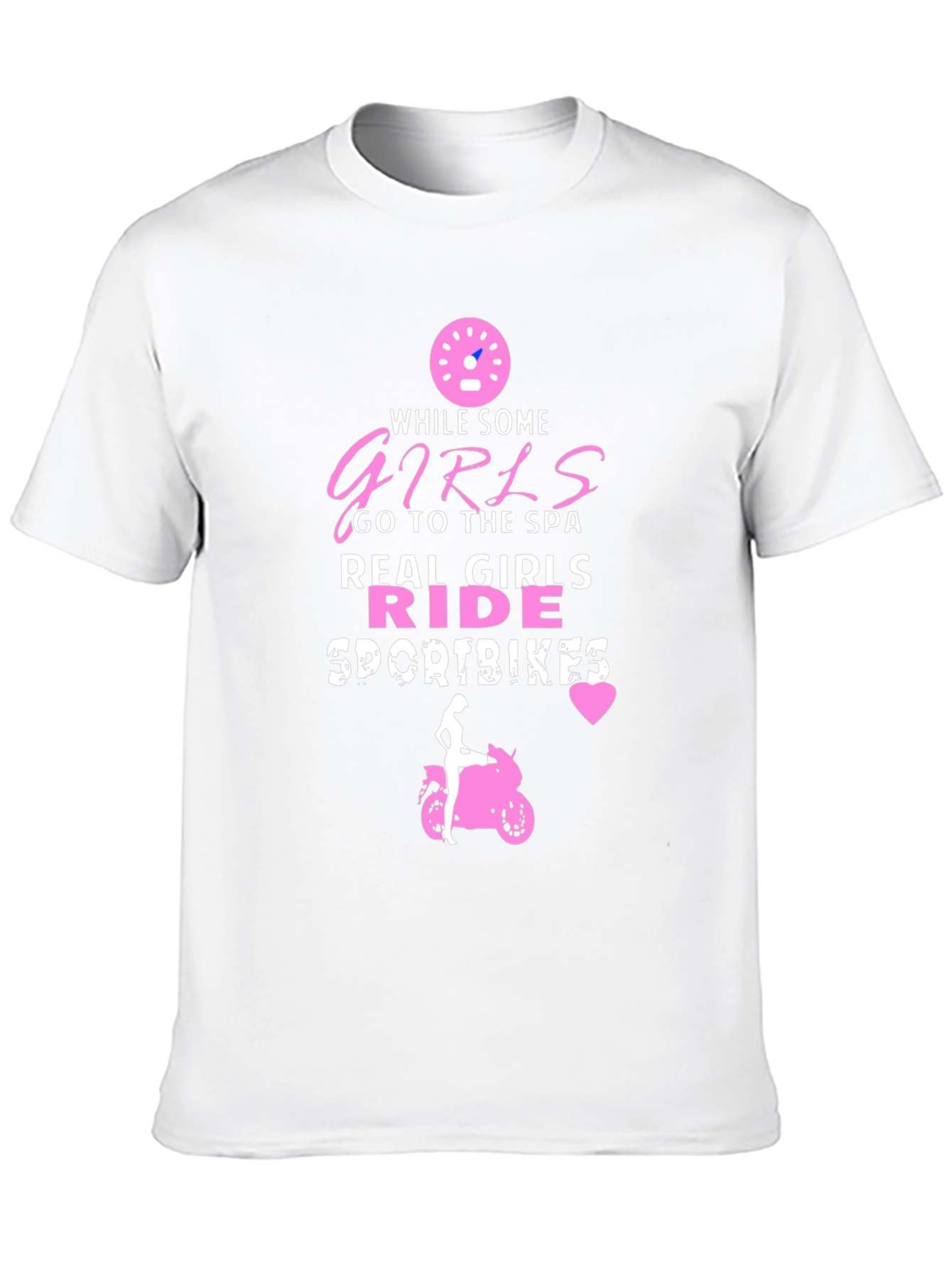 Black Real Girls Ride Sportbikes - Novelty Graphic Tee view 10