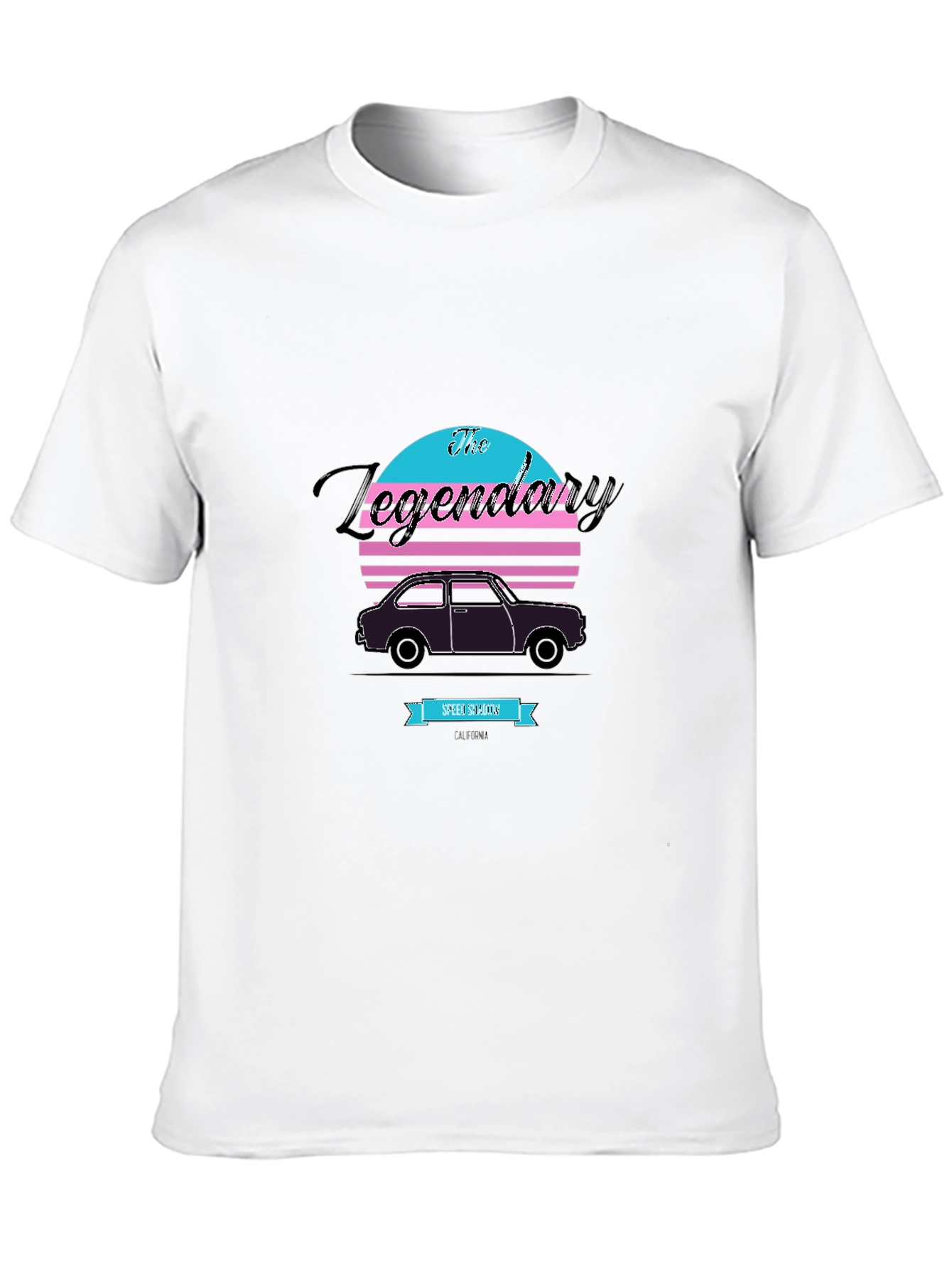 Black Legendary Car Retro Graphic T-Shirt view 10