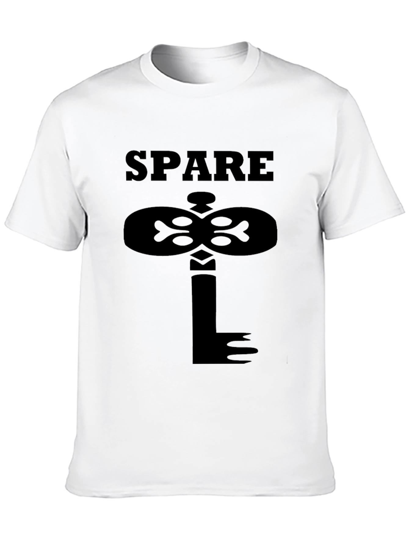Black Spare Key Graphic Print Black T-Shirt view 10